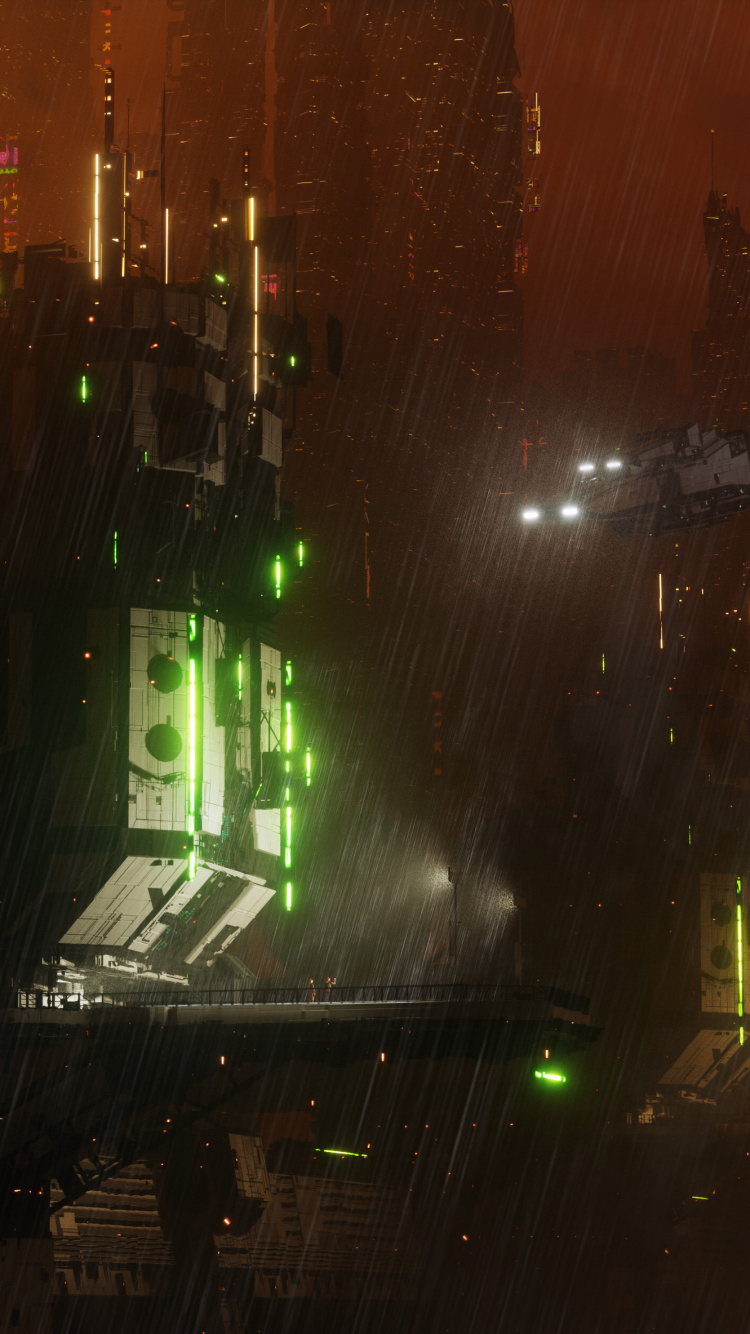 Green and Brown Building During Night Time. Wallpaper in 750x1334 Resolution