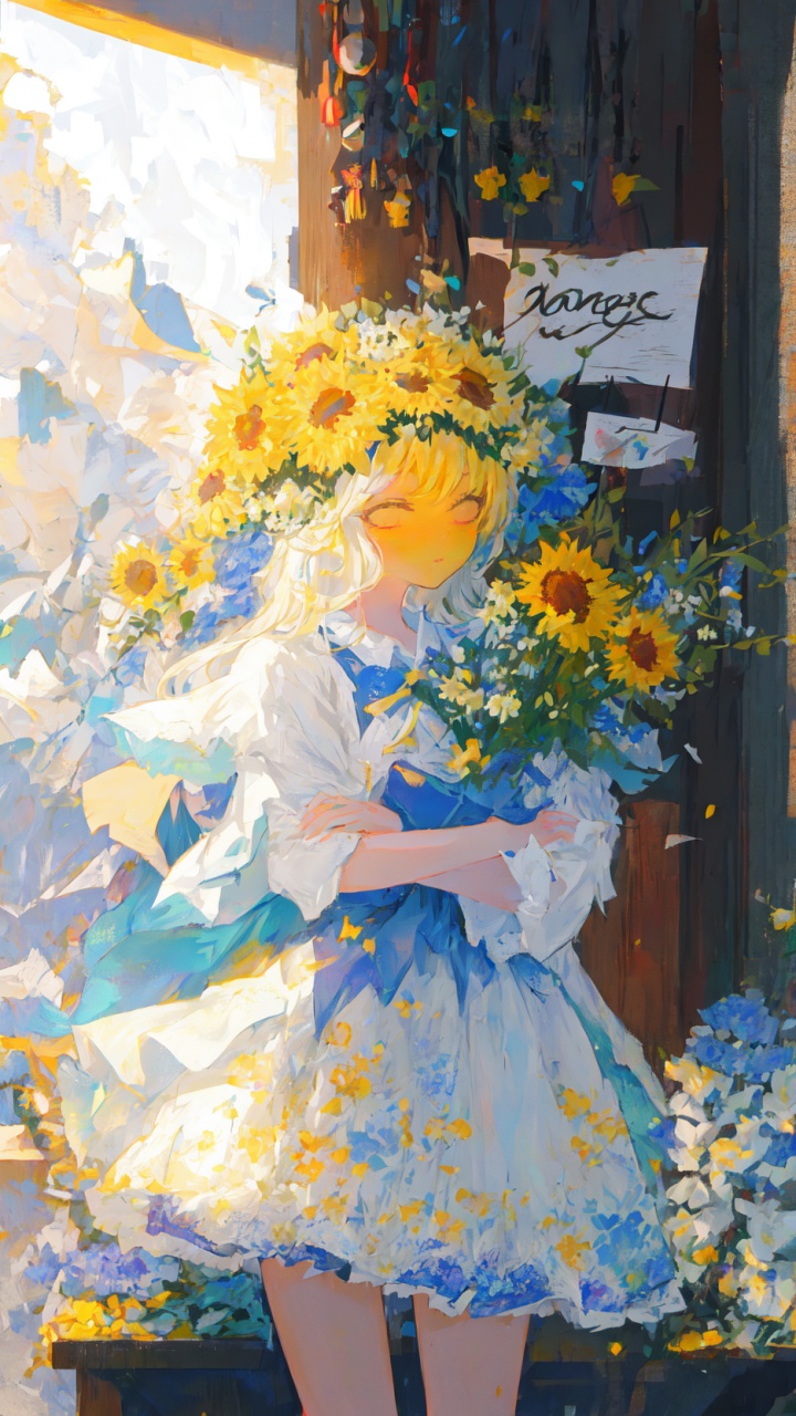 Bouquet, Painting, Art. Wallpaper in 720x1280 Resolution