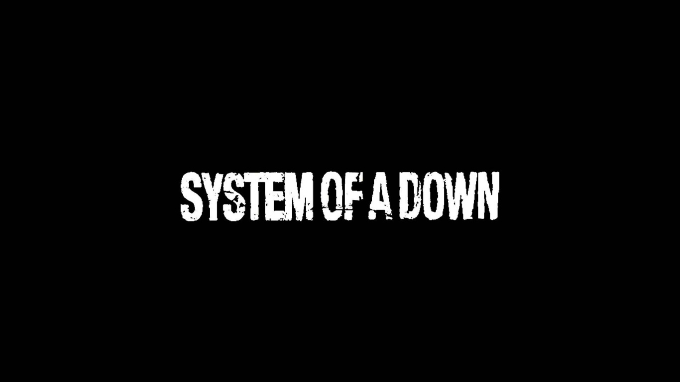 System Of A Down, Texte, Noir, Logo, Obscurité. Wallpaper in 1366x768 Resolution