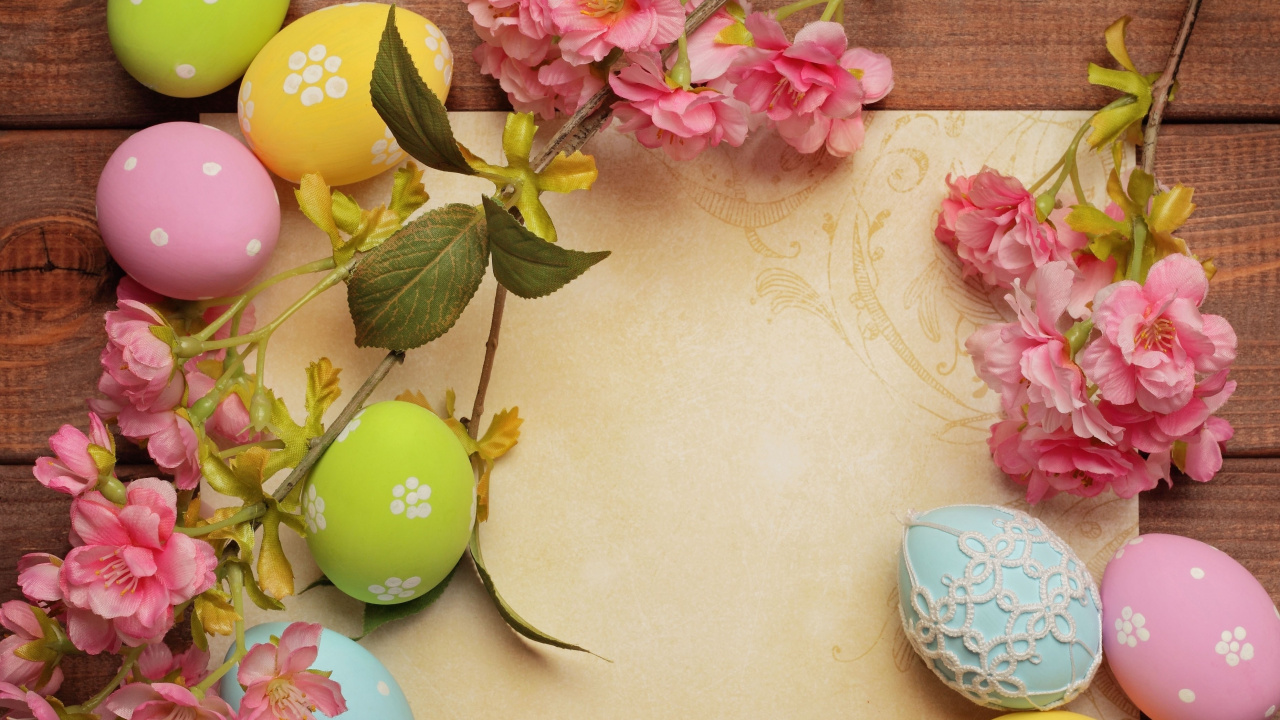 Easter Egg, Easter, Flower, Blahoelanie, Holiday. Wallpaper in 1280x720 Resolution