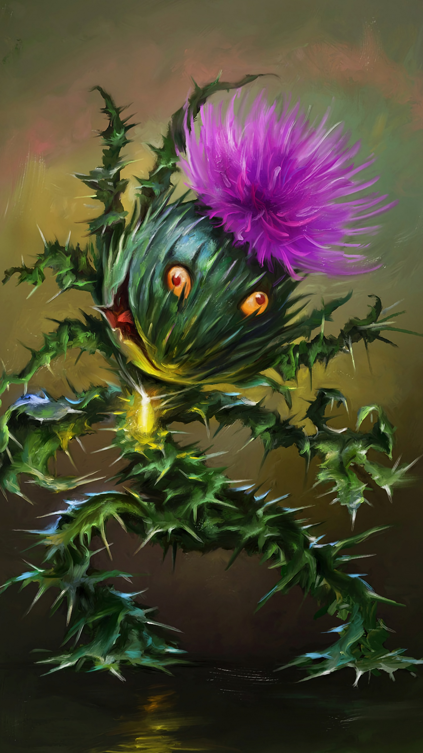 Blue Green and Yellow Peacock Feather. Wallpaper in 1440x2560 Resolution