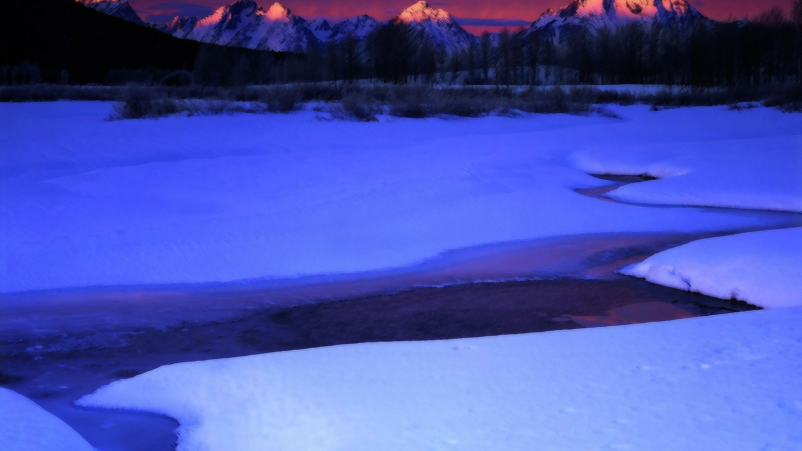 Snow Covered Field During Daytime. Wallpaper in 2560x1440 Resolution