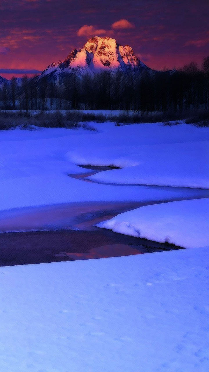 Snow Covered Field During Daytime. Wallpaper in 720x1280 Resolution