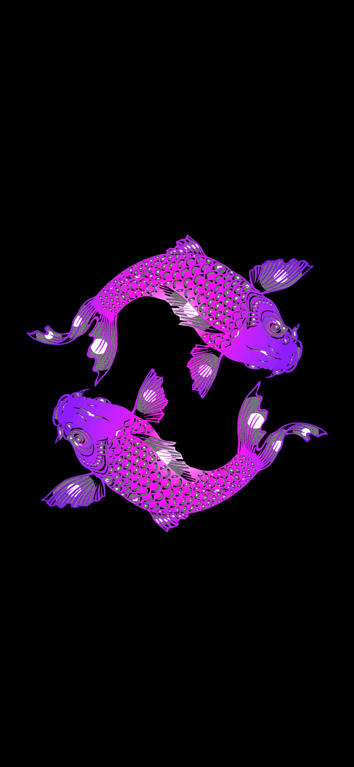 Lila Und Grüner Drachen Illustration. Wallpaper in 1125x2436 Resolution