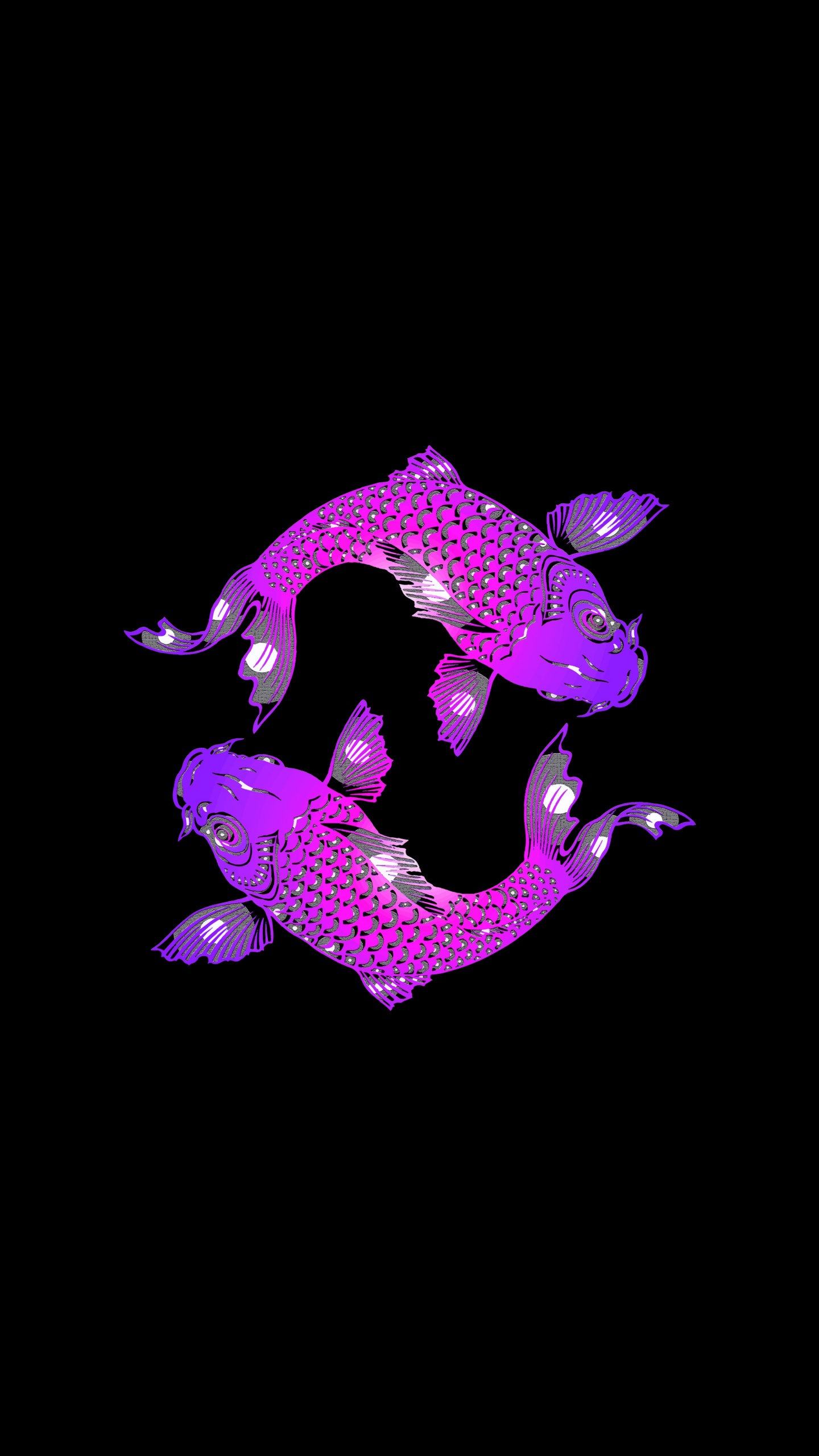 Lila Und Grüner Drachen Illustration. Wallpaper in 1440x2560 Resolution