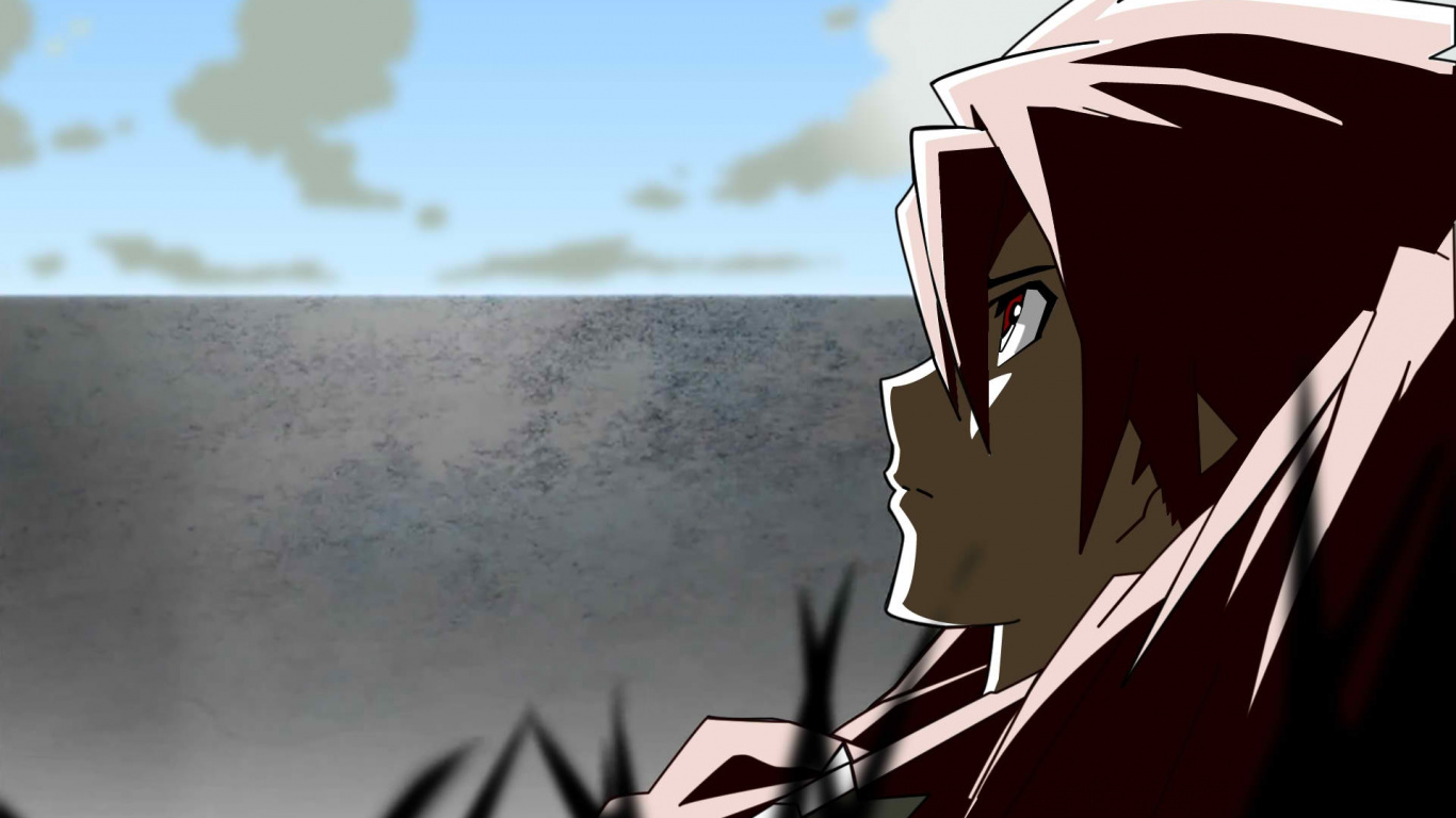 Frau in Rot-weißer Top-Anime-Figur. Wallpaper in 1366x768 Resolution