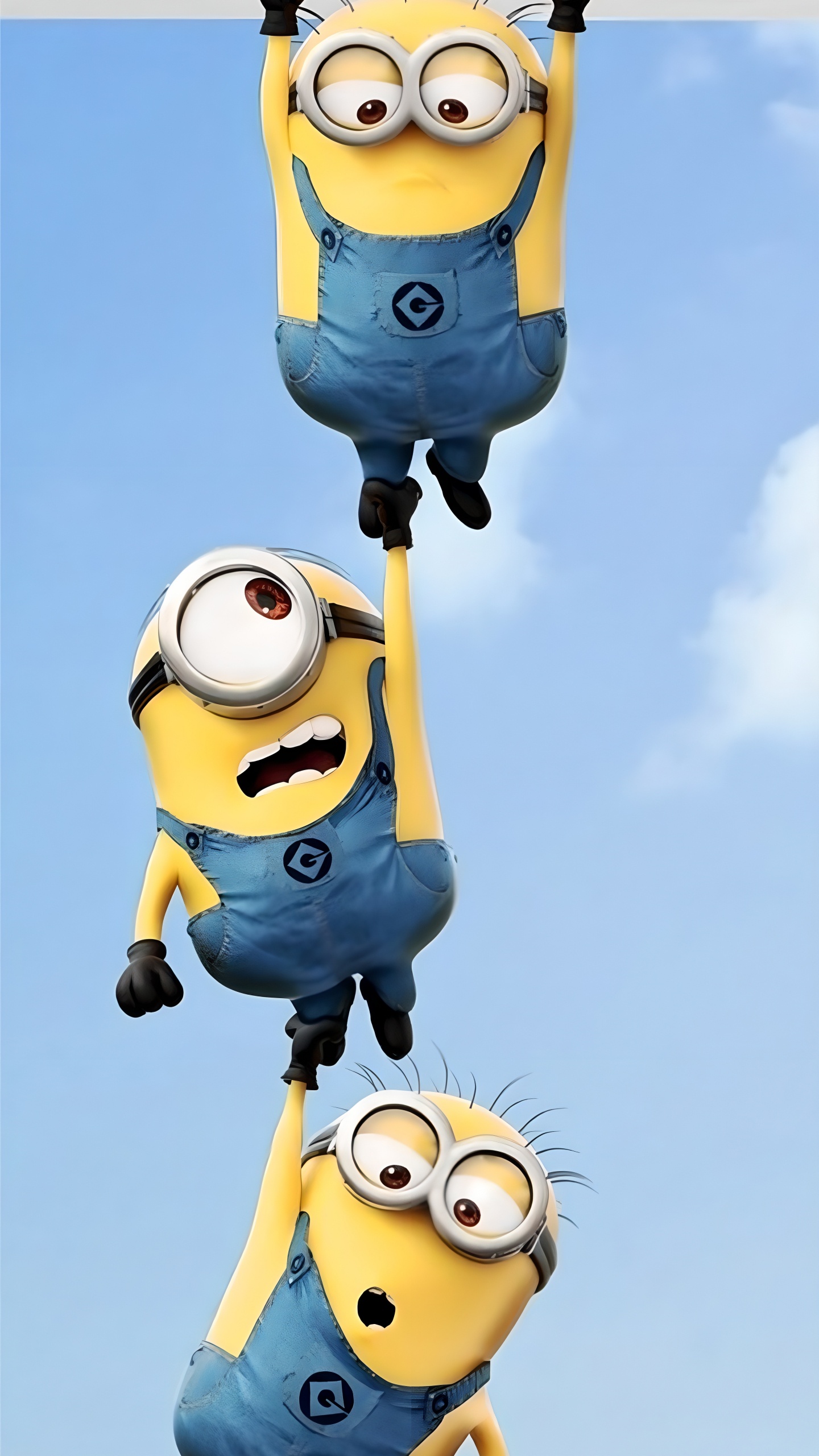 Dave le Minion, Larbins, Despicable Me, Illumination, White. Wallpaper in 1440x2560 Resolution