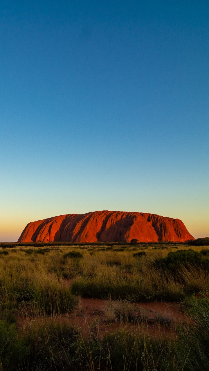 Uluru, Alice Springs, Nature, Grassland, Natural Landscape. Wallpaper in 720x1280 Resolution