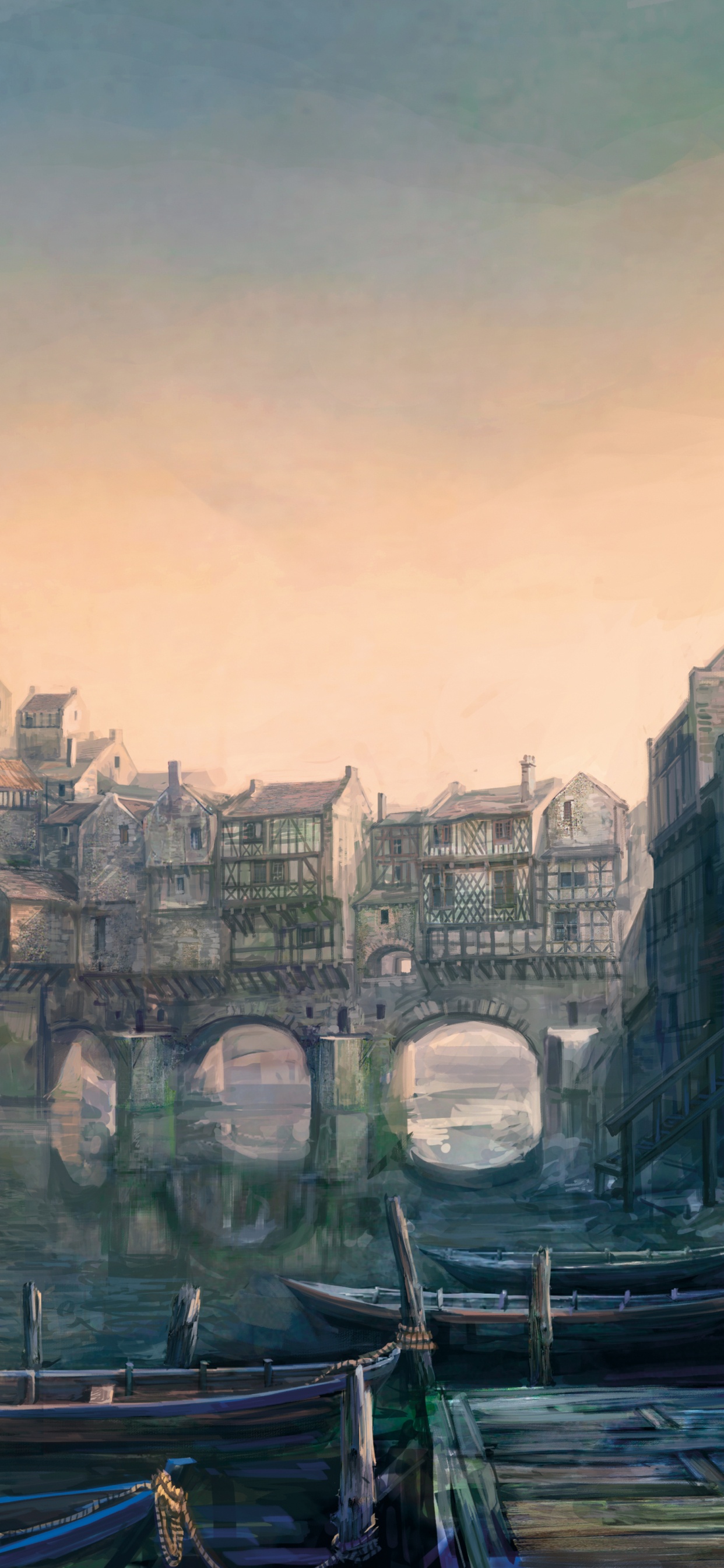 Braunes Und Weißes Betongebäude in Der Nähe Eines Gewässers Tagsüber. Wallpaper in 1242x2688 Resolution