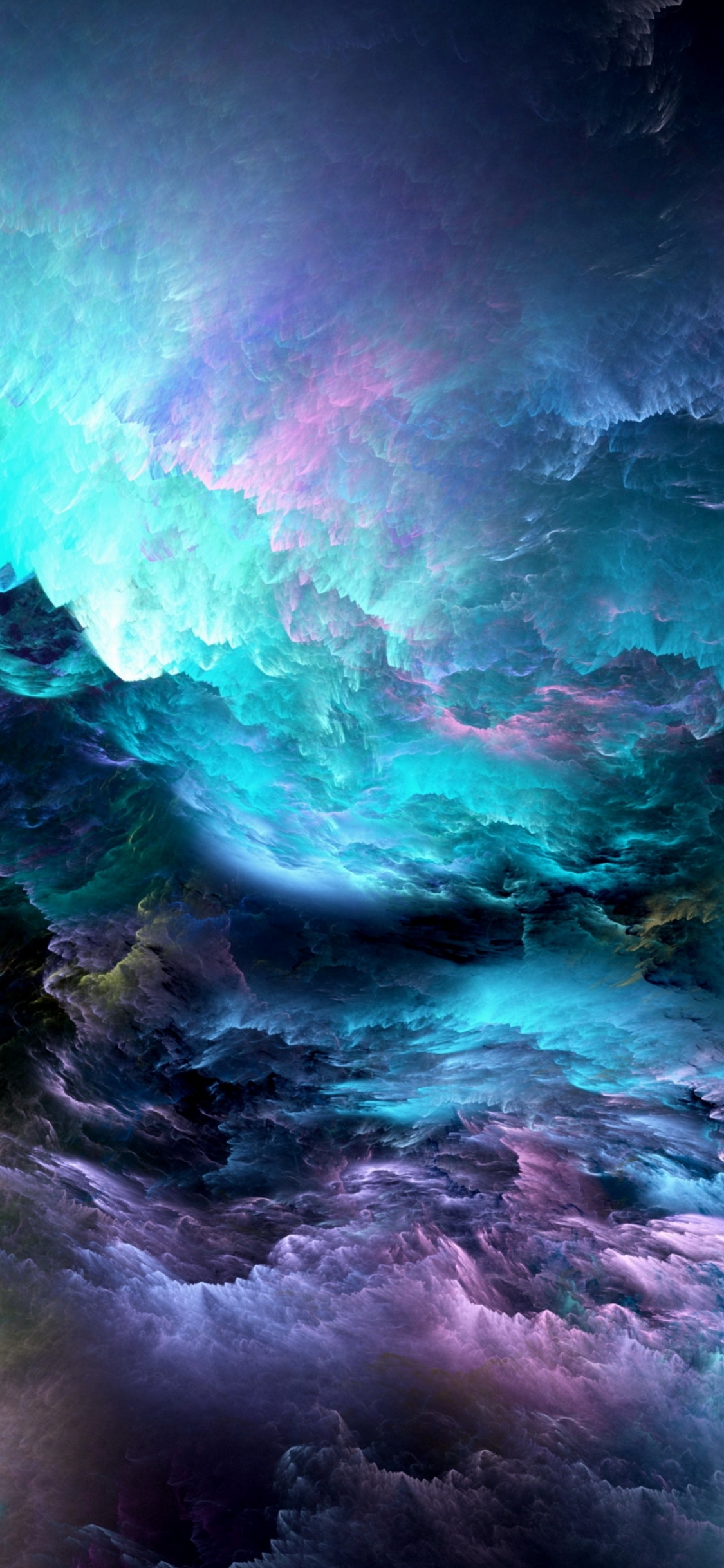 性质, 紫色的, 气氛, 紫罗兰色, 空间 壁纸 1125x2436 允许