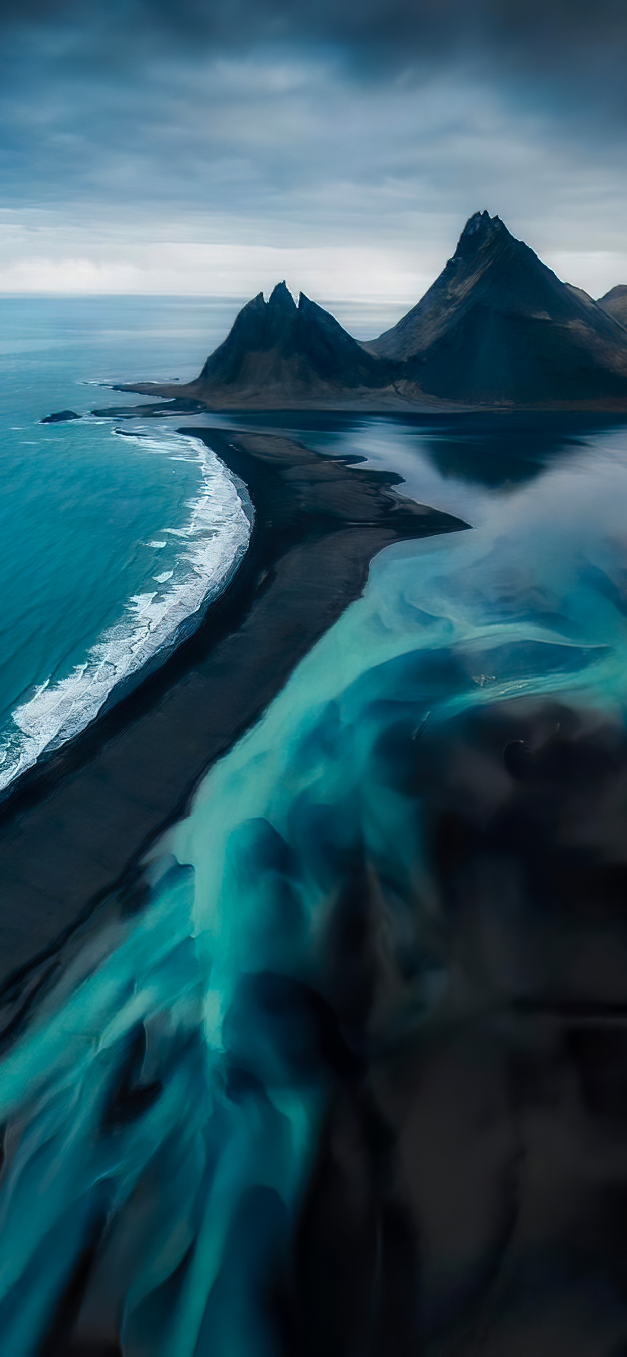 Reynisdrangar, Arena Negro, Vatnajokull, Arena, Glaciar. Wallpaper in 1242x2688 Resolution