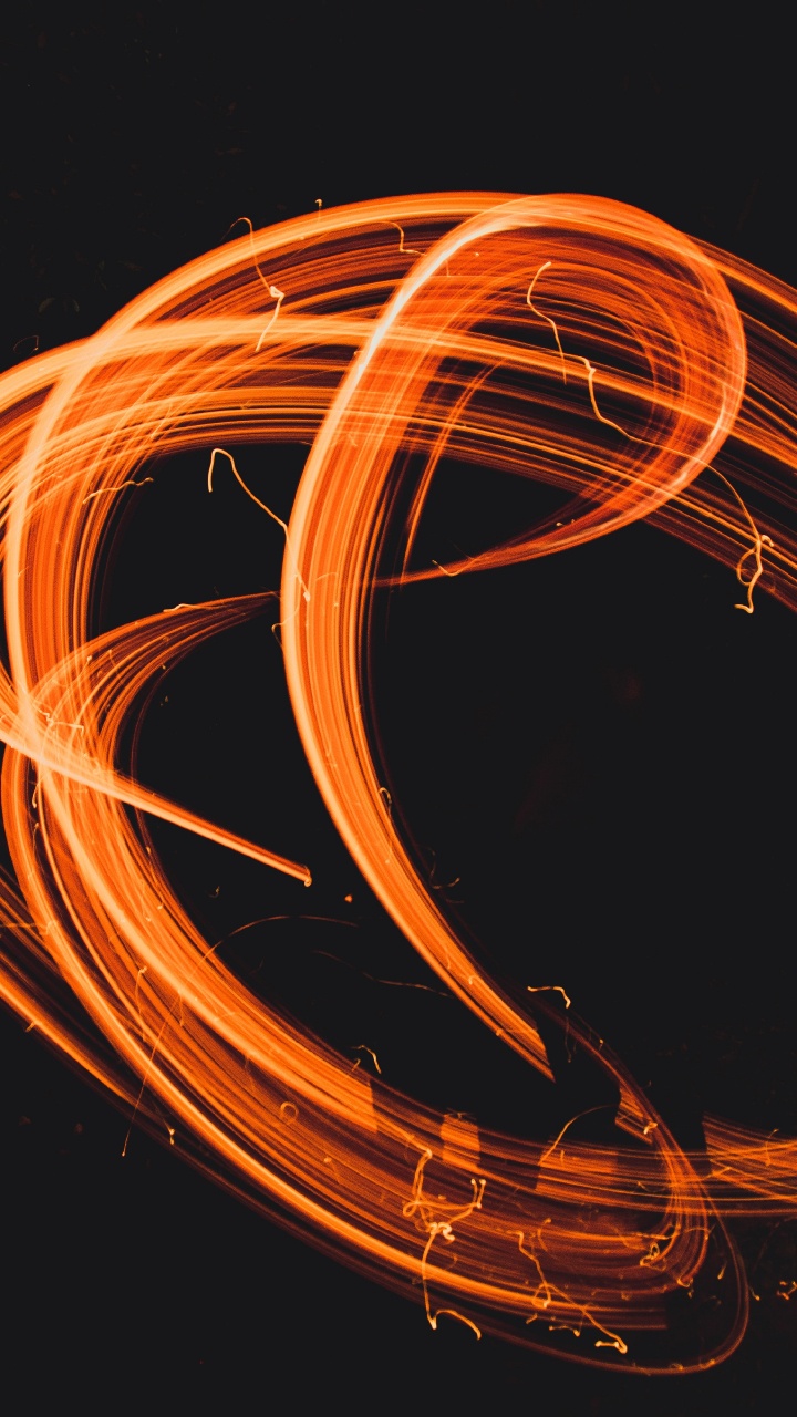 Rayas de Luz Naranja y Blanca. Wallpaper in 720x1280 Resolution