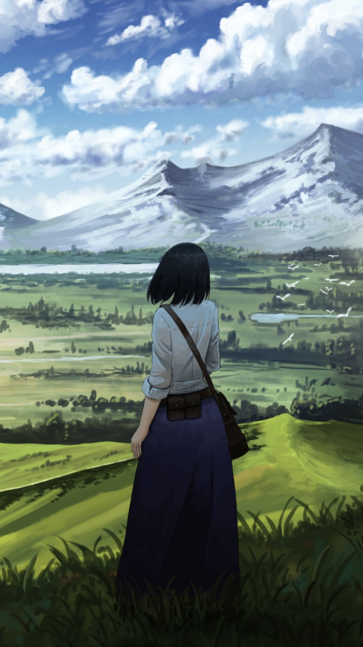 性质, 高地, 多山的地貌, 放牧, 山站 壁纸 720x1280 允许