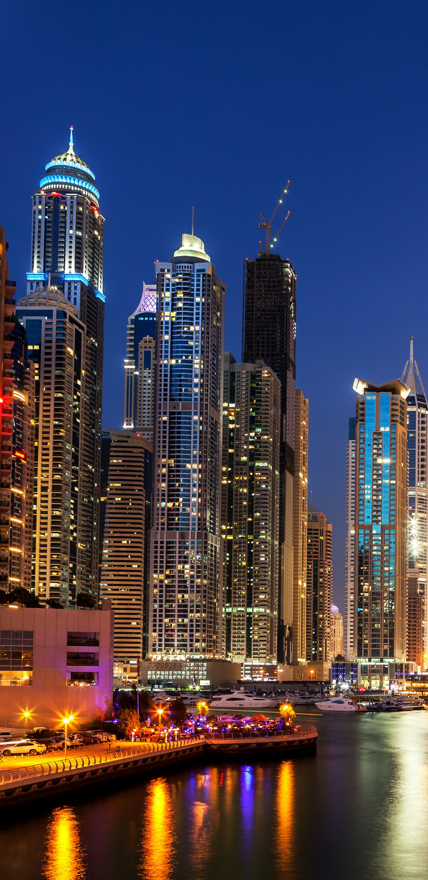 City Skyline During Night Time. Wallpaper in 1440x2960 Resolution