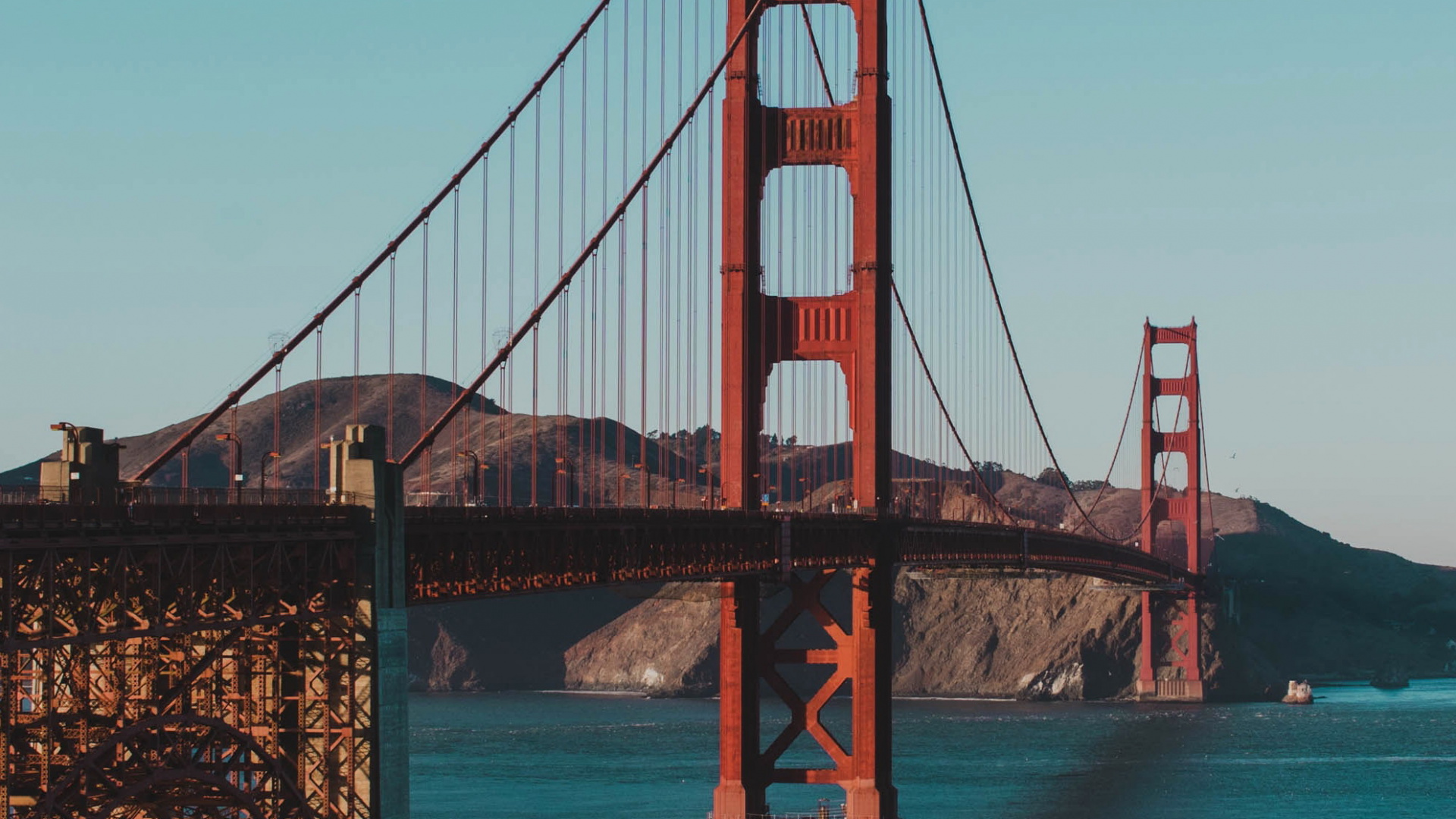 Untertitel Zur Golden Gate Bridge, Golden Gate Bridge, San Francisco Bay, Hängebrücke, Brooklyn Bridge. Wallpaper in 1920x1080 Resolution