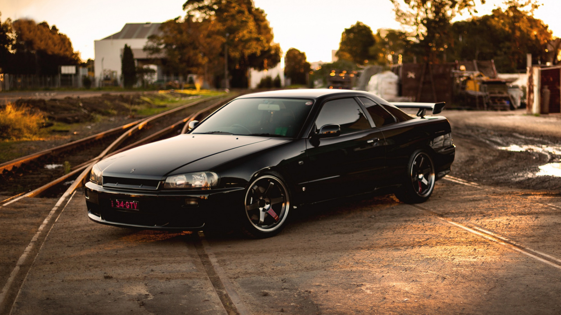 Schwarzer Porsche 911 Tagsüber Unterwegs. Wallpaper in 1920x1080 Resolution