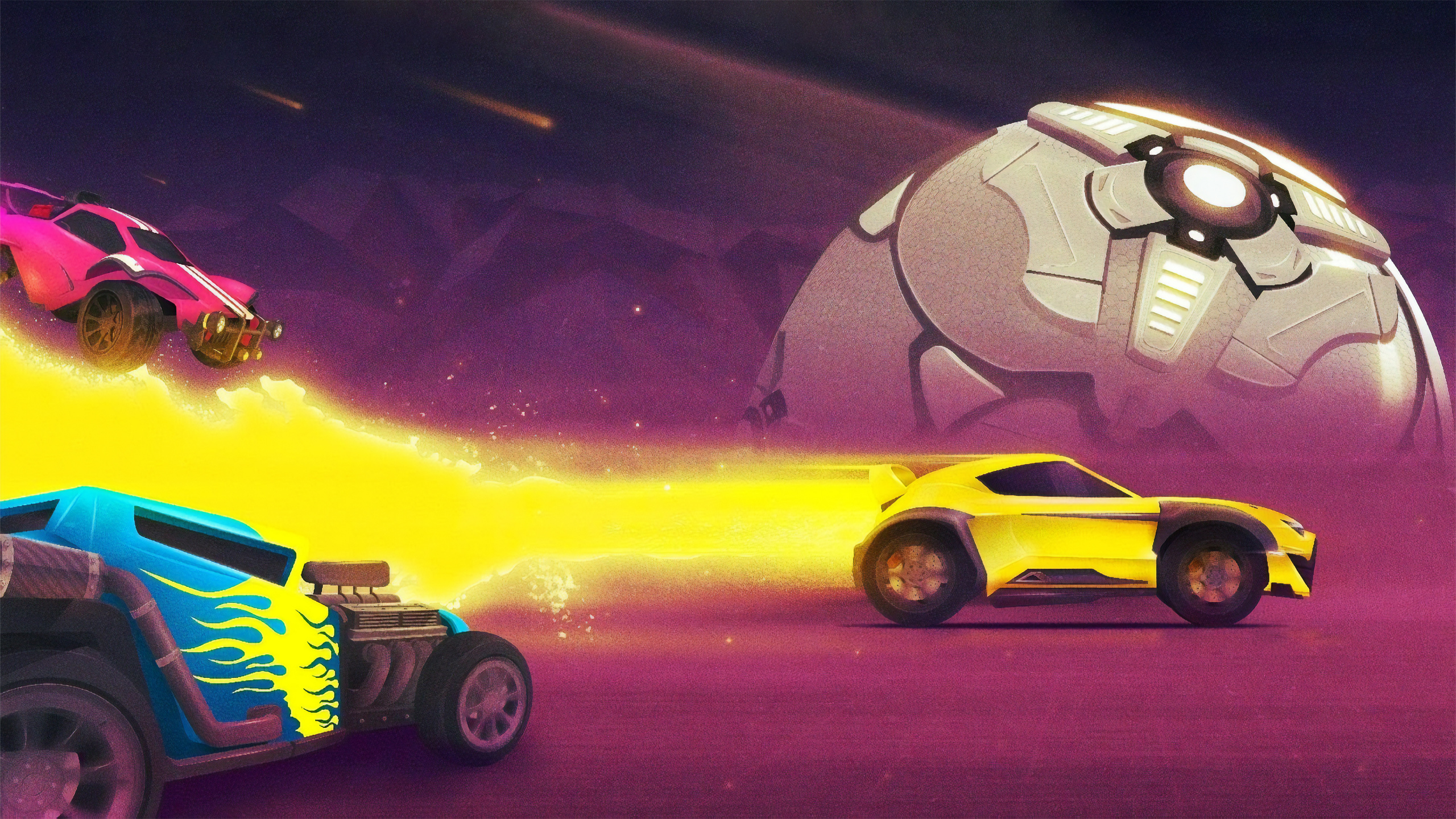 Rocket League, Phonograph Record, Iam8bit, Games, Animation. Wallpaper in 2560x1440 Resolution