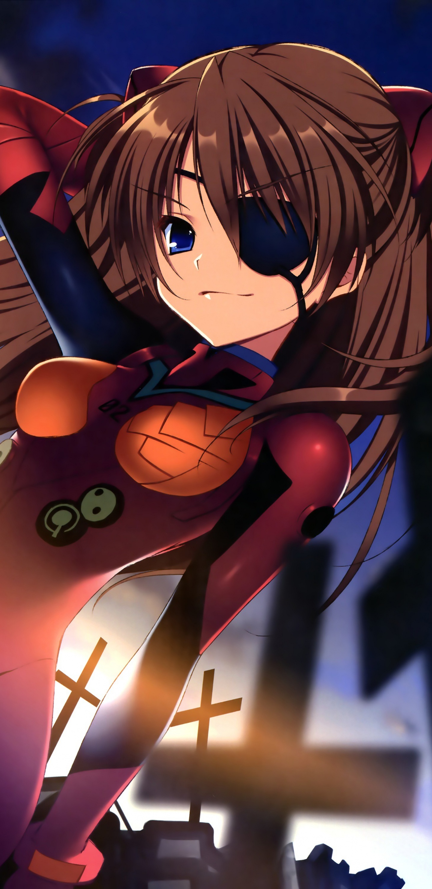 Braunhaarige Weibliche Anime-Figur. Wallpaper in 1440x2960 Resolution