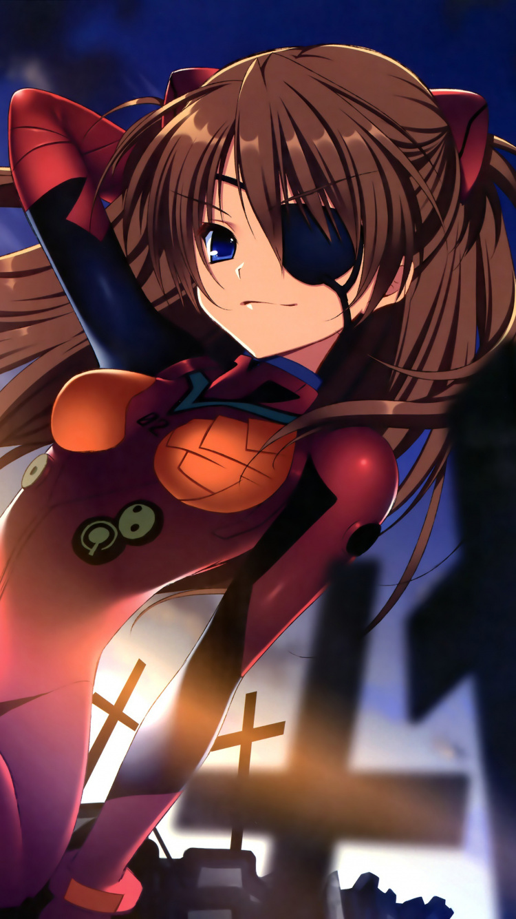 Personaje de Anime Femenino de Pelo Castaño. Wallpaper in 750x1334 Resolution