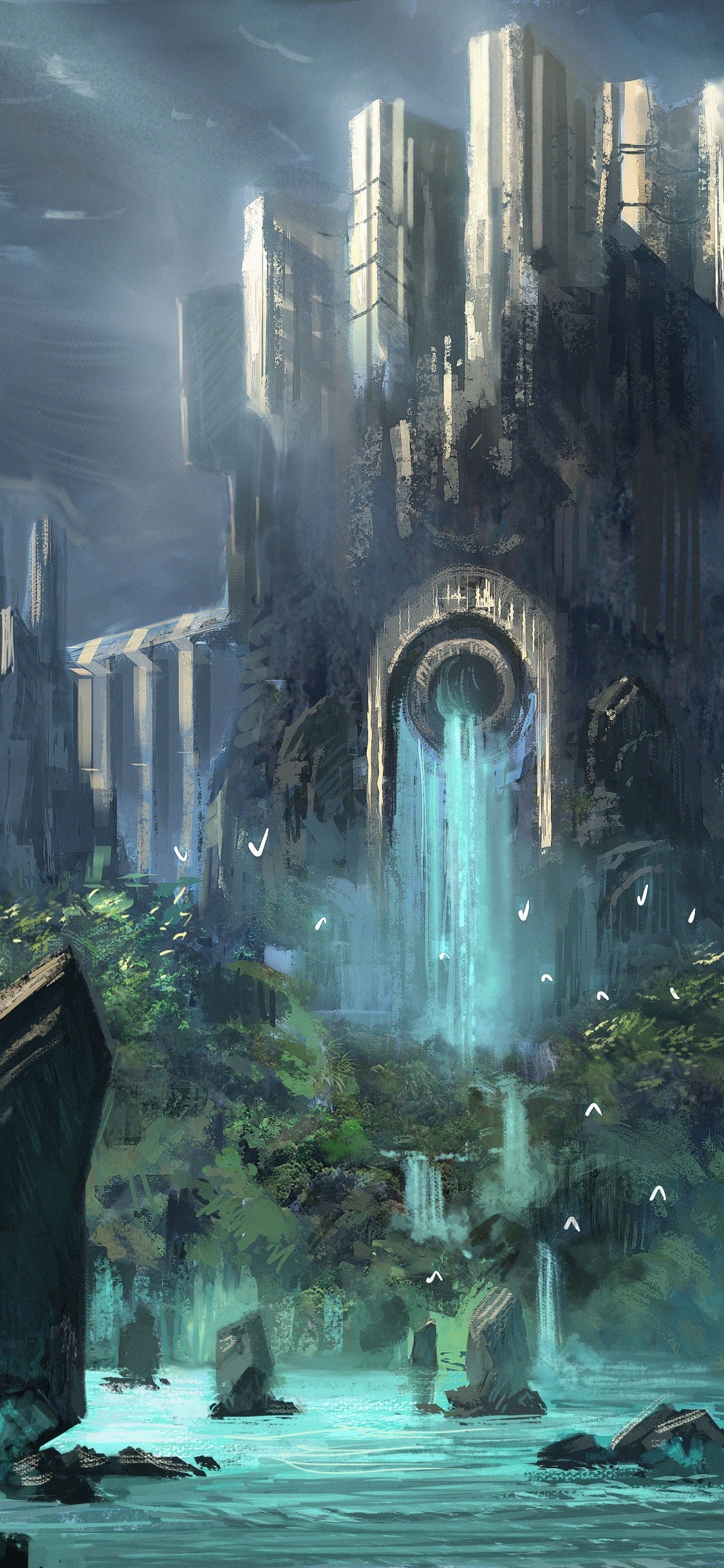 幻想, 黑暗的幻想, 性质, 形成, 生物群落 壁纸 1125x2436 允许