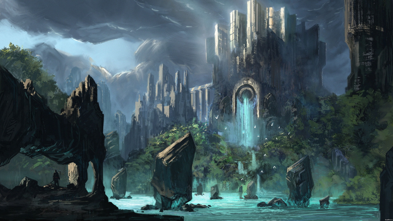 幻想, 黑暗的幻想, 性质, 形成, 生物群落 壁纸 1280x720 允许