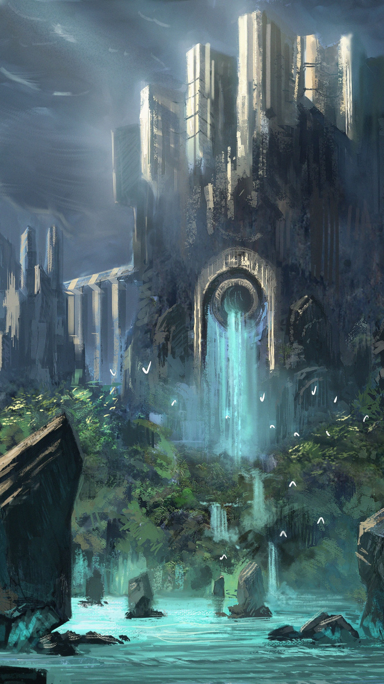 幻想, 黑暗的幻想, 性质, 形成, 生物群落 壁纸 750x1334 允许