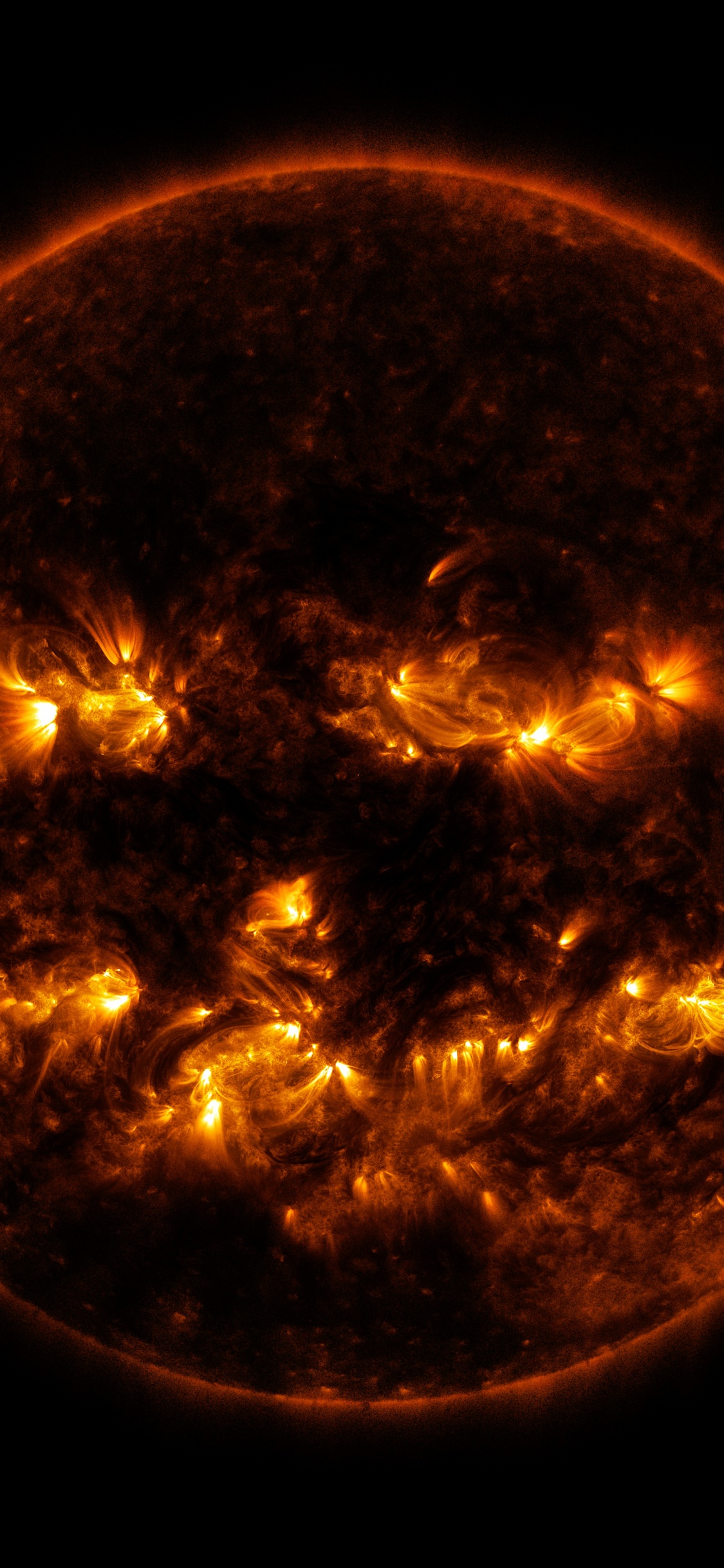 Gelber Und Schwarzer Planet Abbildung. Wallpaper in 1125x2436 Resolution