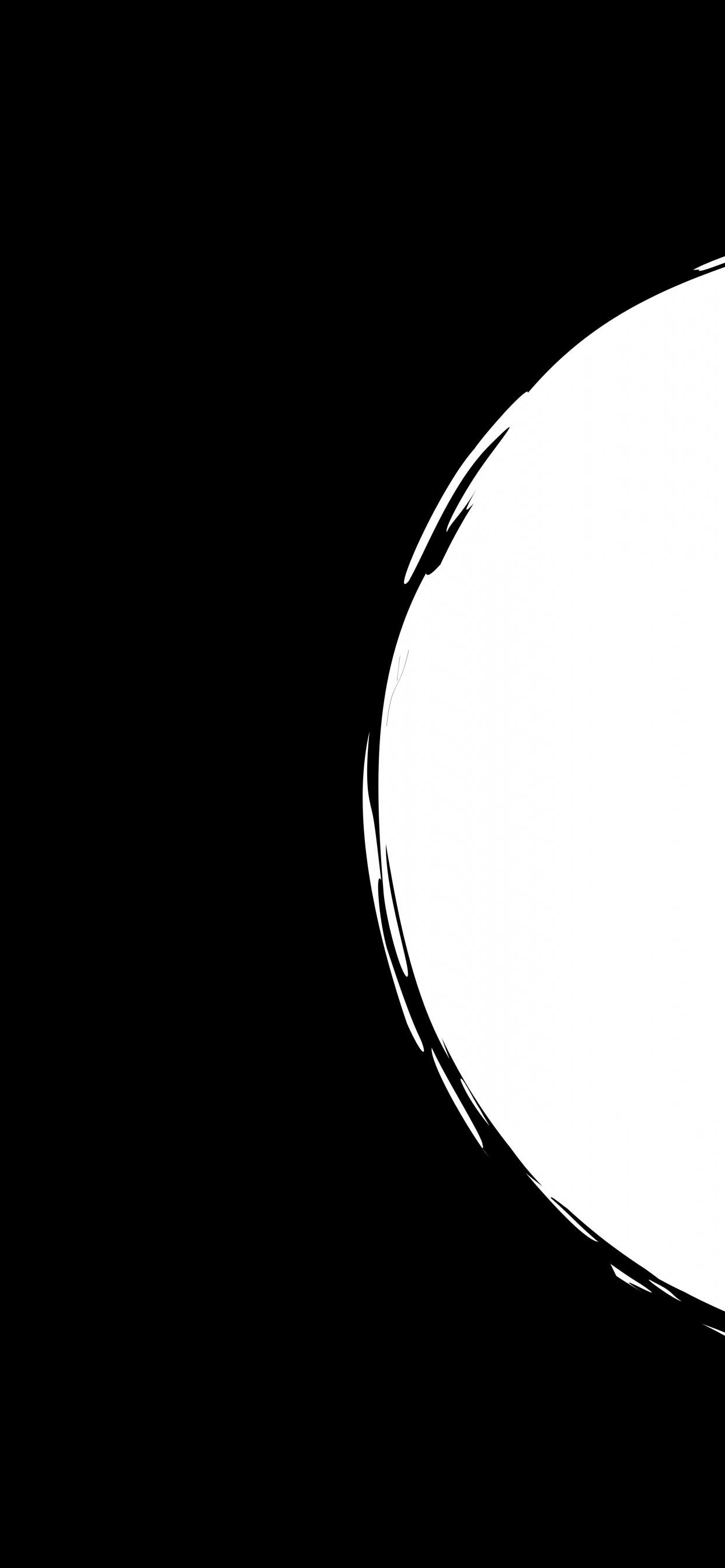 Ilustración Redonda en Blanco y Negro. Wallpaper in 1242x2688 Resolution