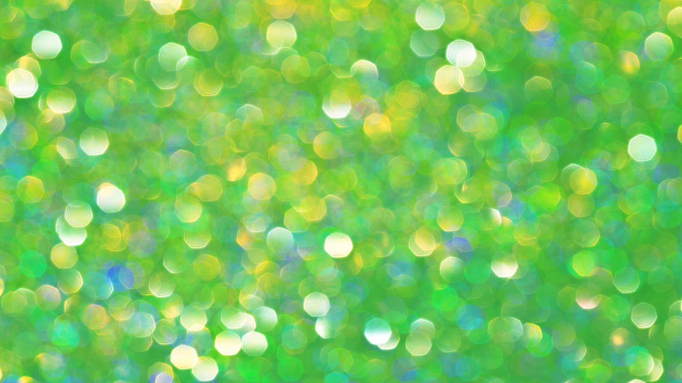 Green and White Bokeh Lights. Wallpaper in 1366x768 Resolution