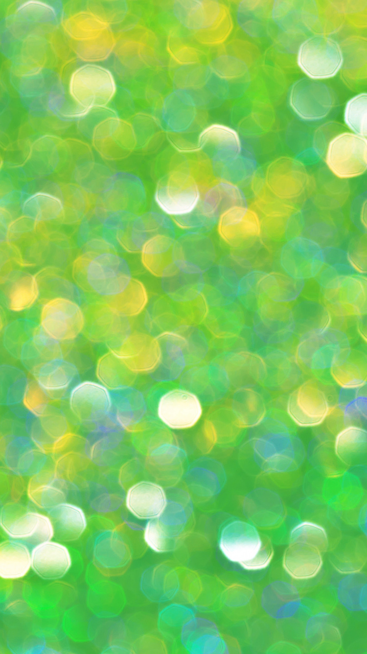 Luces Bokeh Verdes y Blancas. Wallpaper in 750x1334 Resolution