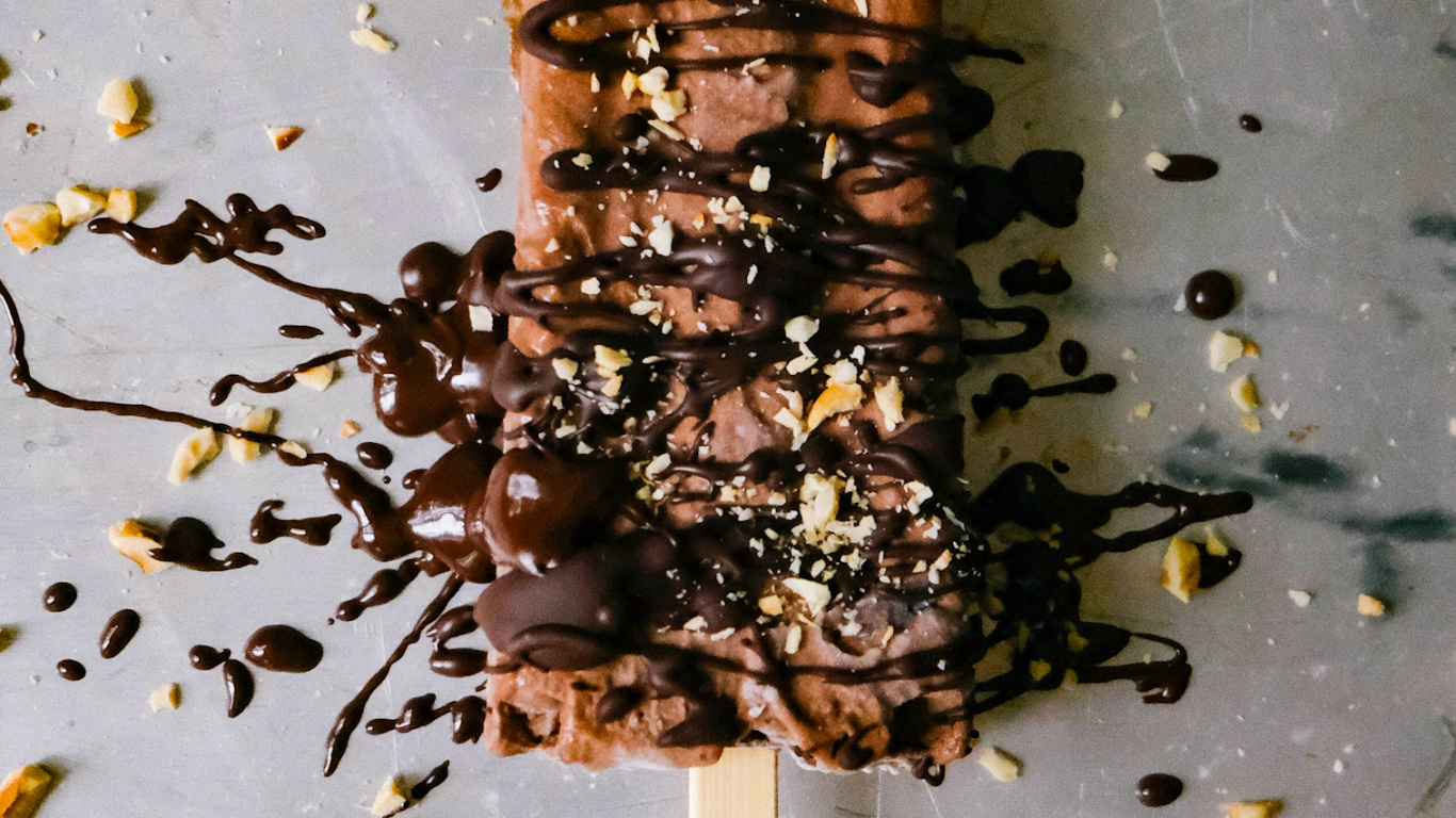 Helado, Chocolate, Trufa de Chocolate, Helado de Frutas, Postre. Wallpaper in 1366x768 Resolution