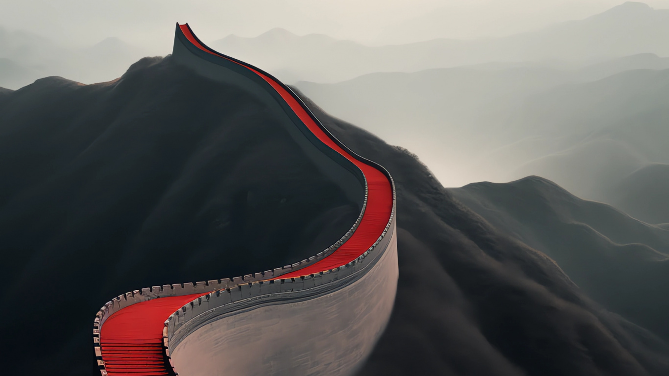 Summit, Cloud, Mountain, Slope, Terrain. Wallpaper in 1366x768 Resolution