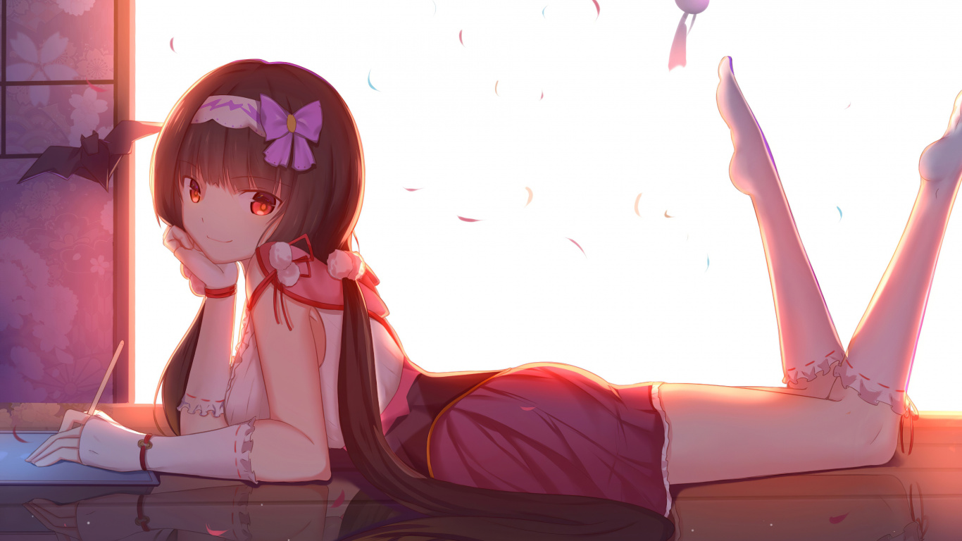 Destino Gran Orden Osakabe, Osakabehime, Pierna, Caricatura, Gesto. Wallpaper in 1366x768 Resolution