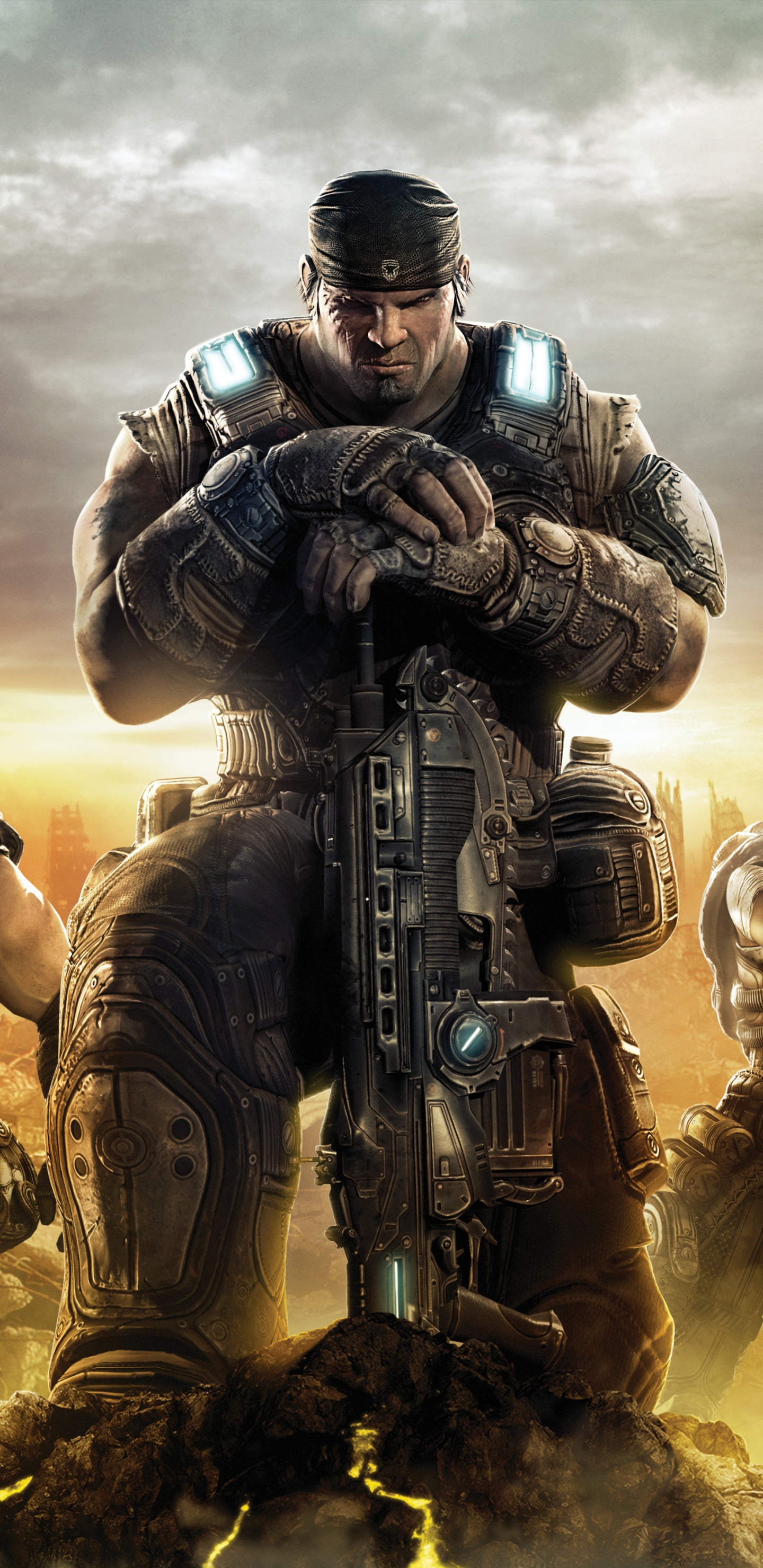 Gears of War, Gears of War 3, Gears of War 2, Epic Games, Xbox 360. Wallpaper in 1440x2960 Resolution