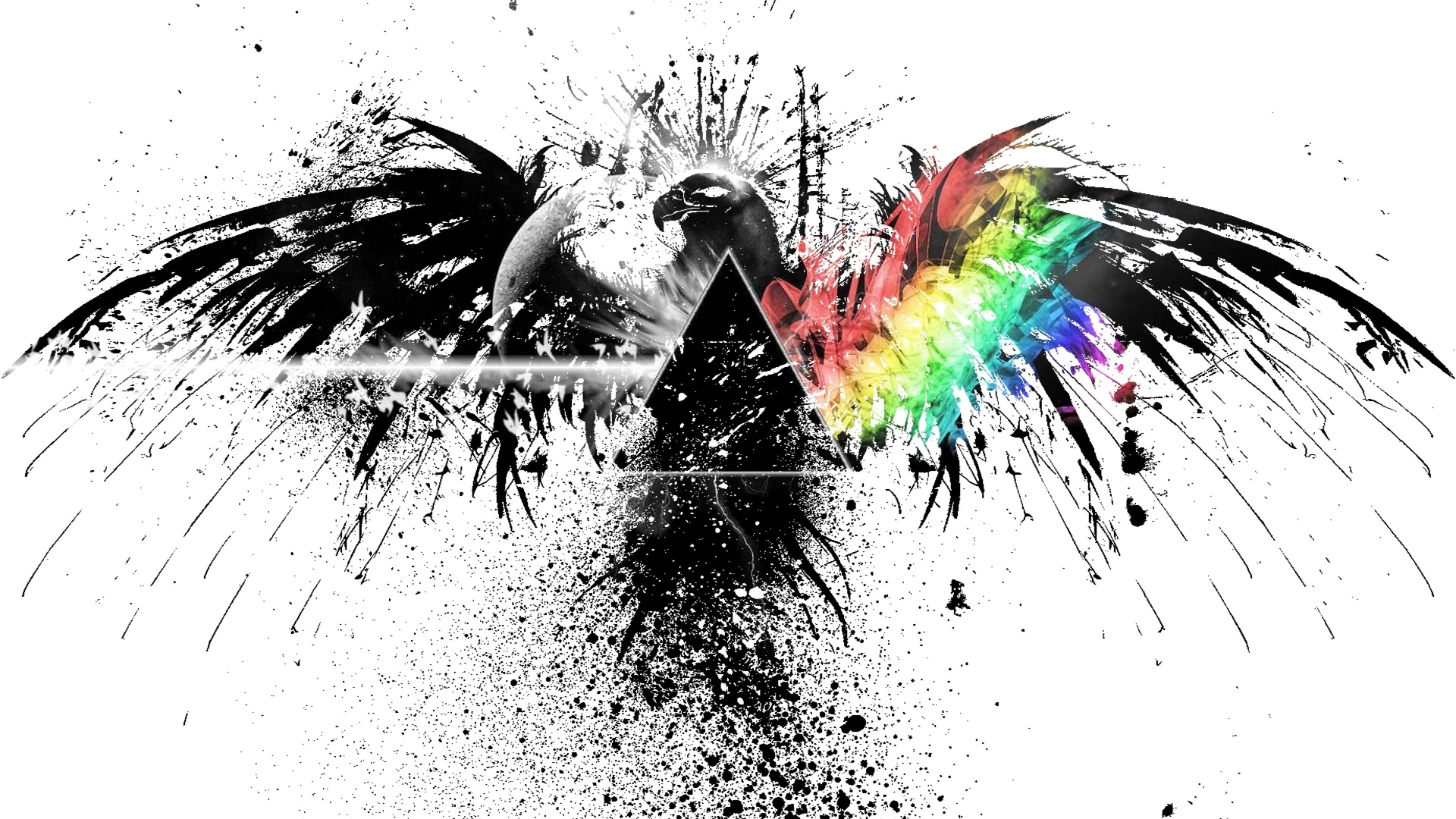 Pink Floyd, The Wall, Graphic Design, Illustration, Wing. Wallpaper in 1920x1080 Resolution