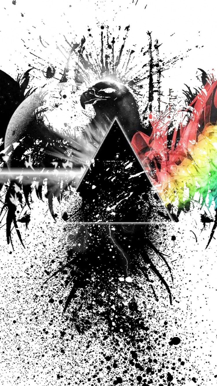 Pink Floyd, Graphisme, Illustration, Aile, Art. Wallpaper in 750x1334 Resolution