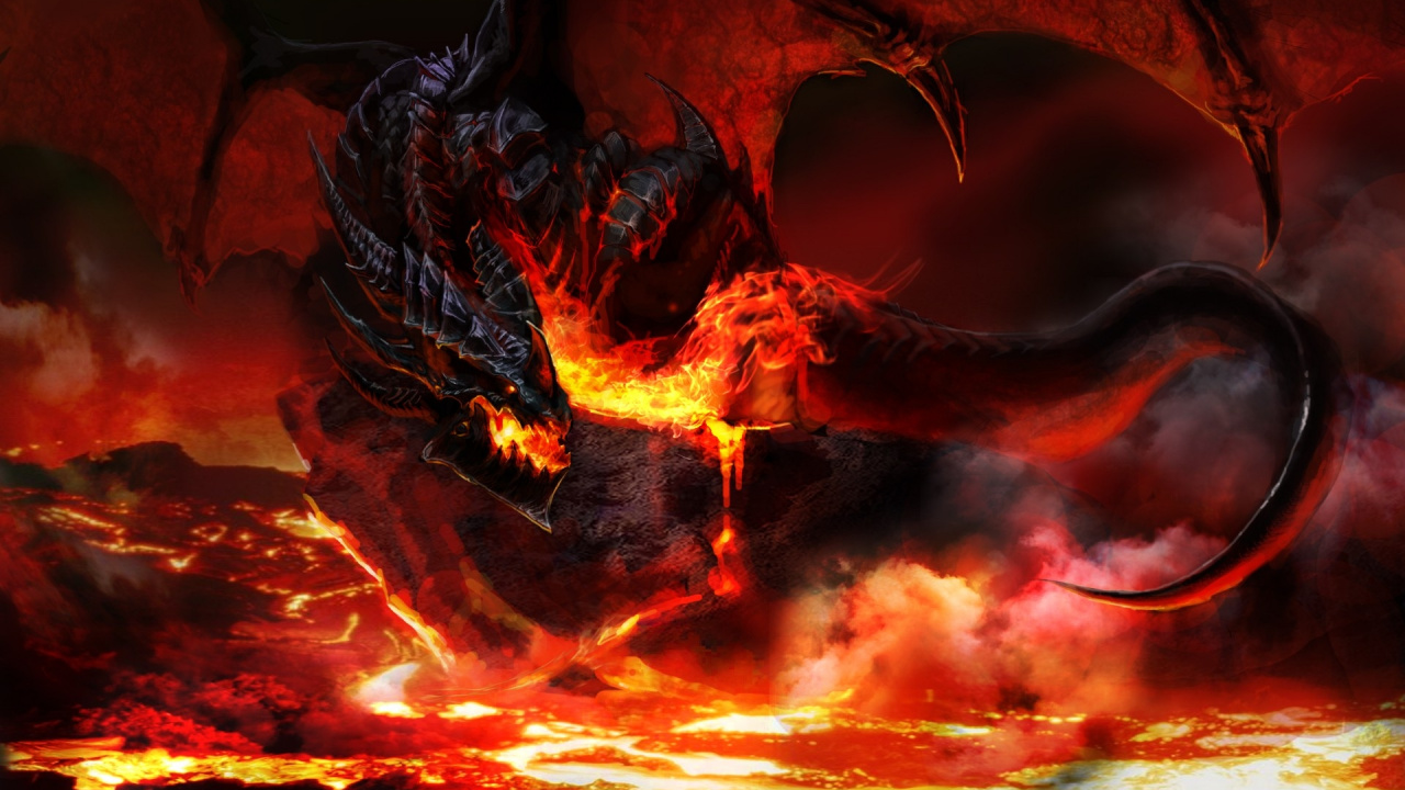 龙, 热, 尾巴, 虚构的人物, 世界的魔兽 壁纸 1280x720 允许