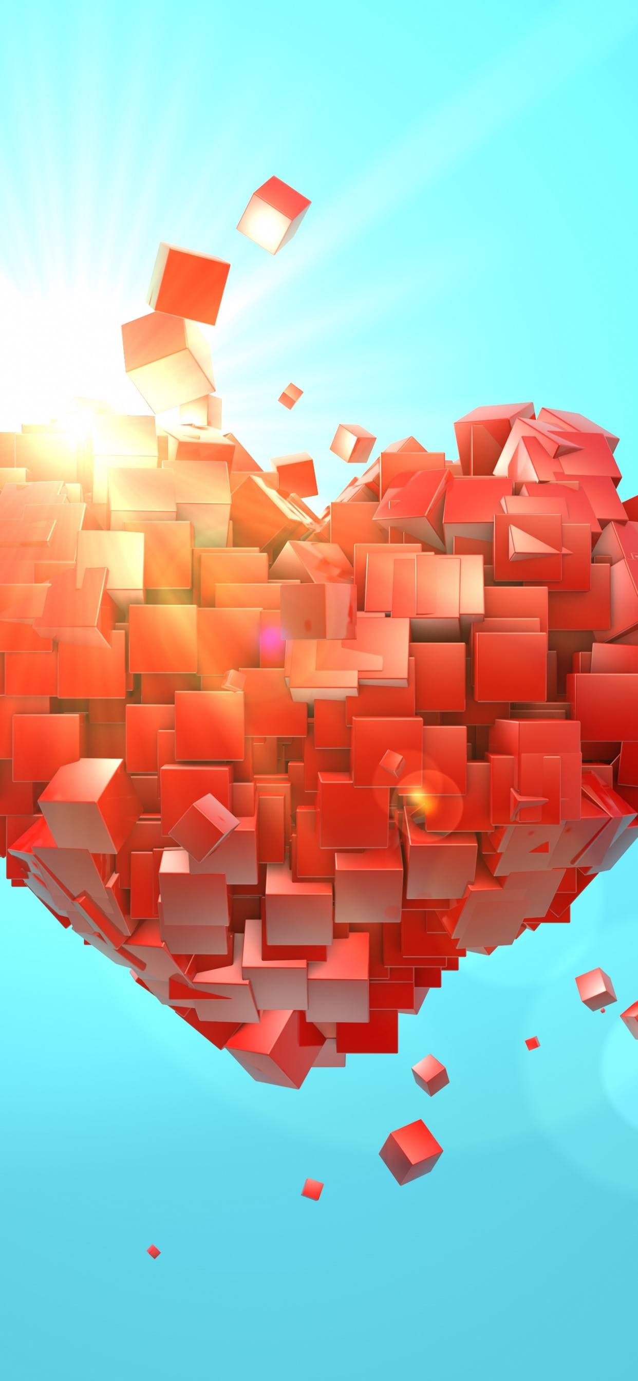 Cœur, Amour, le Jour de Valentines, Illustration, Graphisme. Wallpaper in 1242x2688 Resolution