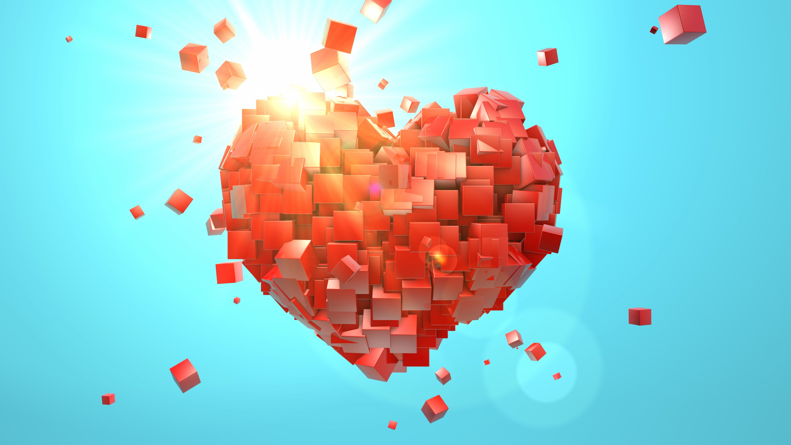 Cœur, Amour, le Jour de Valentines, Illustration, Graphisme. Wallpaper in 2560x1440 Resolution