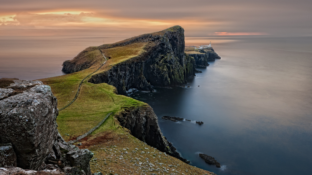 苏格兰高地, 性质, 海岸, 大海, 岬 壁纸 1280x720 允许