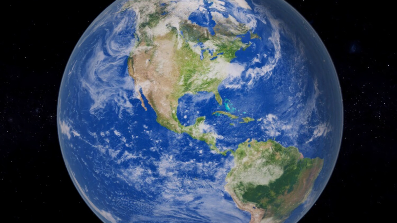 Globe Terrestre Bleu et Blanc. Wallpaper in 1280x720 Resolution