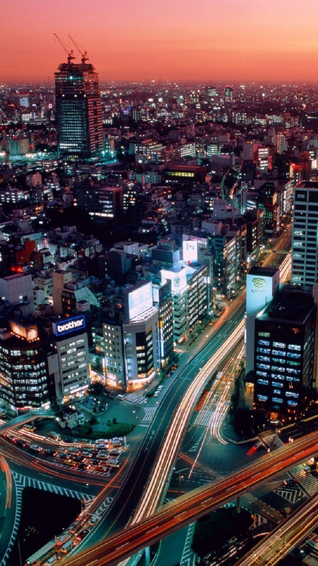 City Buildings During Night Time. Wallpaper in 1080x1920 Resolution