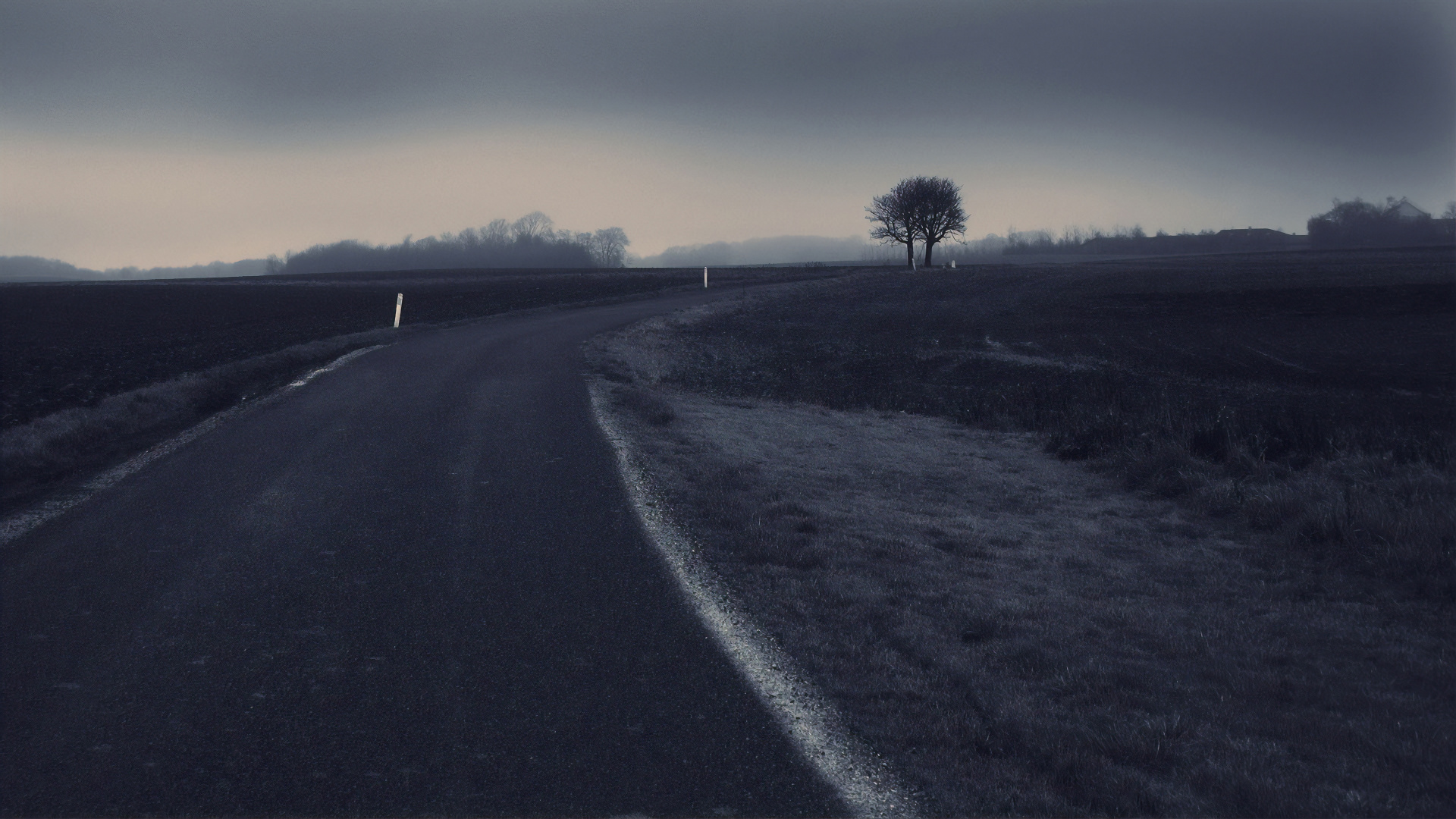 Road, Schwarz, Horizont, Cloud, Baum. Wallpaper in 1920x1080 Resolution
