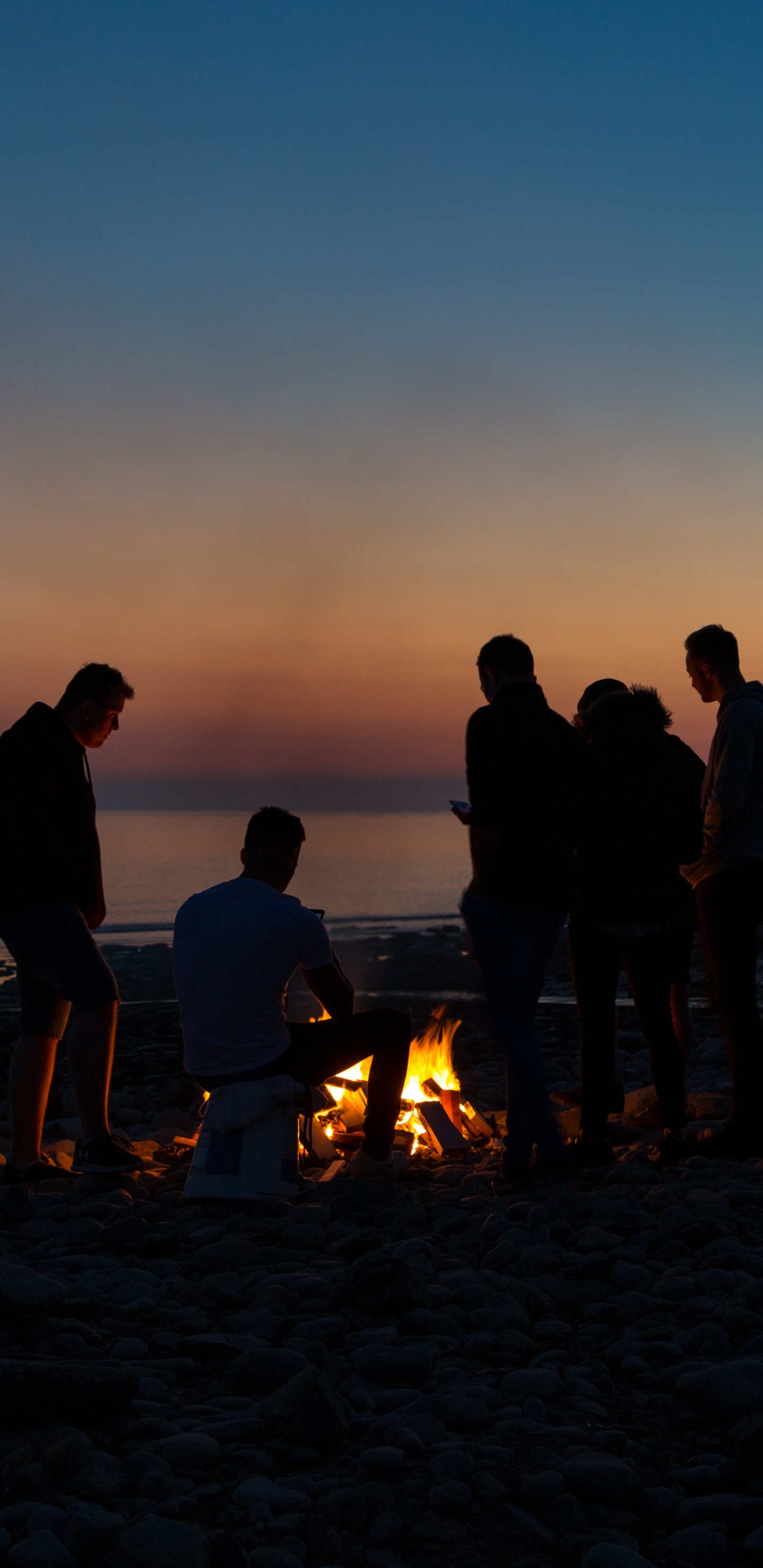 地平线, 日落, 海洋, 大海, 晚上 壁纸 1440x2960 允许