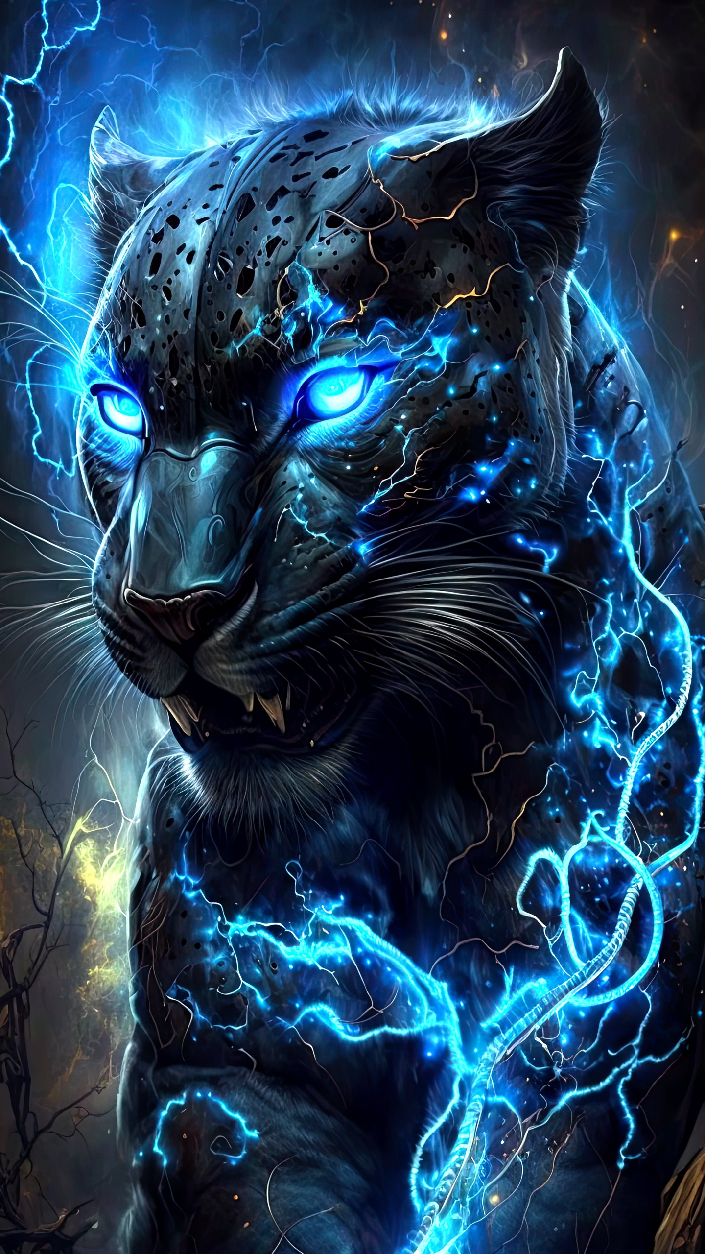 Massai-Löwe, Lion, Tiger, Jaguar, Malerei. Wallpaper in 1440x2560 Resolution