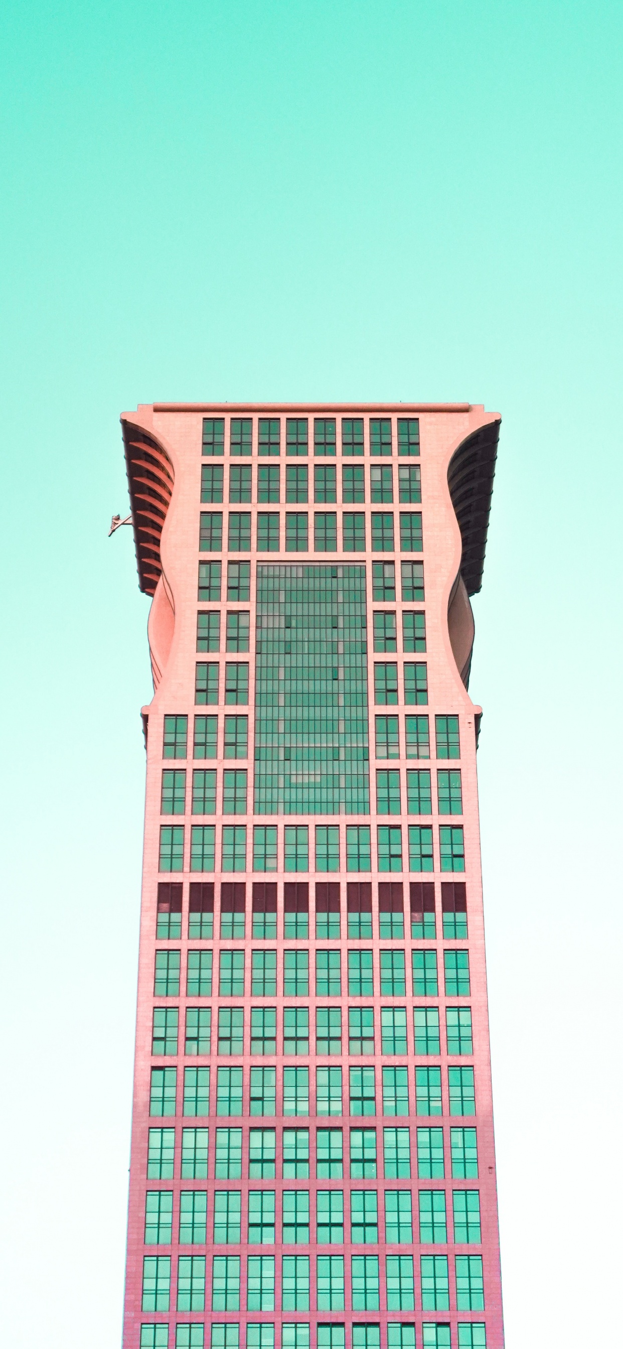 建筑, 矩形, 格子, 黑色和白色的, 高层建筑 壁纸 1242x2688 允许