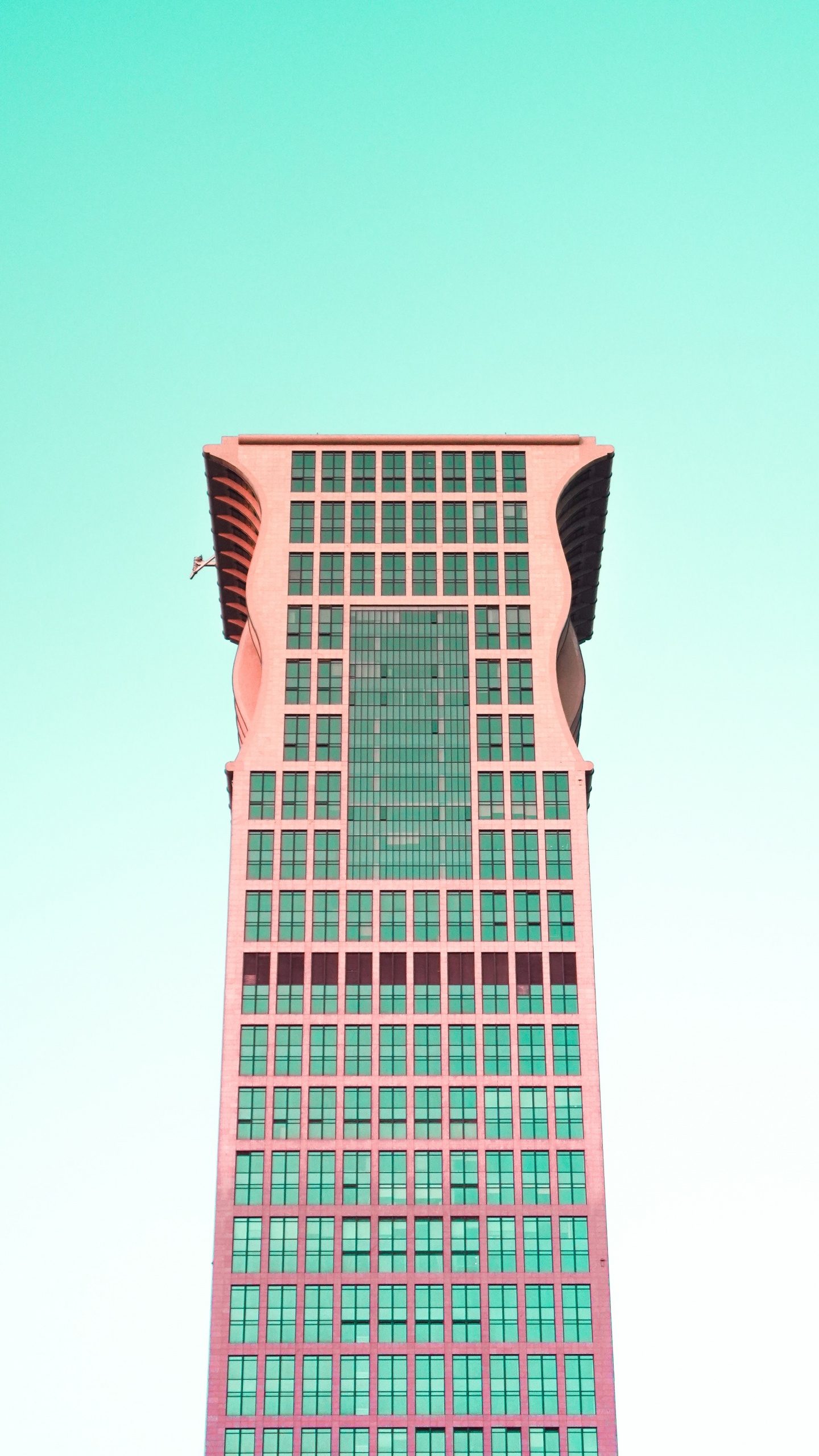 建筑, 矩形, 格子, 黑色和白色的, 高层建筑 壁纸 1440x2560 允许