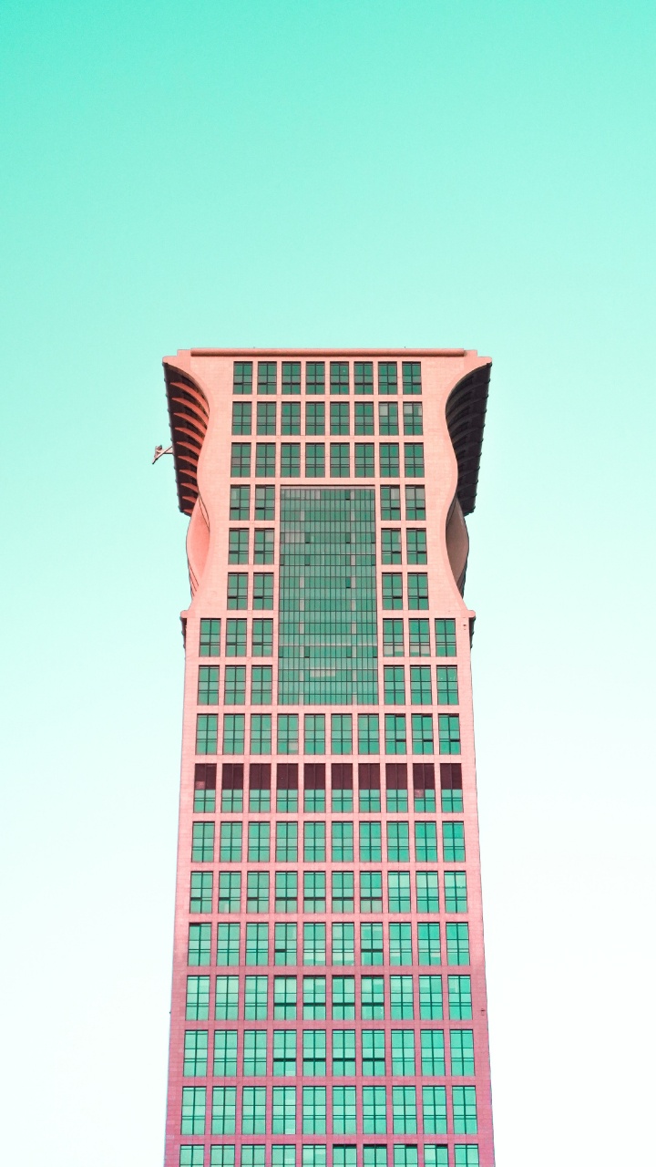 建筑, 矩形, 格子, 黑色和白色的, 高层建筑 壁纸 720x1280 允许