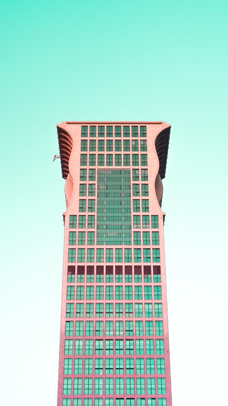 建筑, 矩形, 格子, 黑色和白色的, 高层建筑 壁纸 750x1334 允许