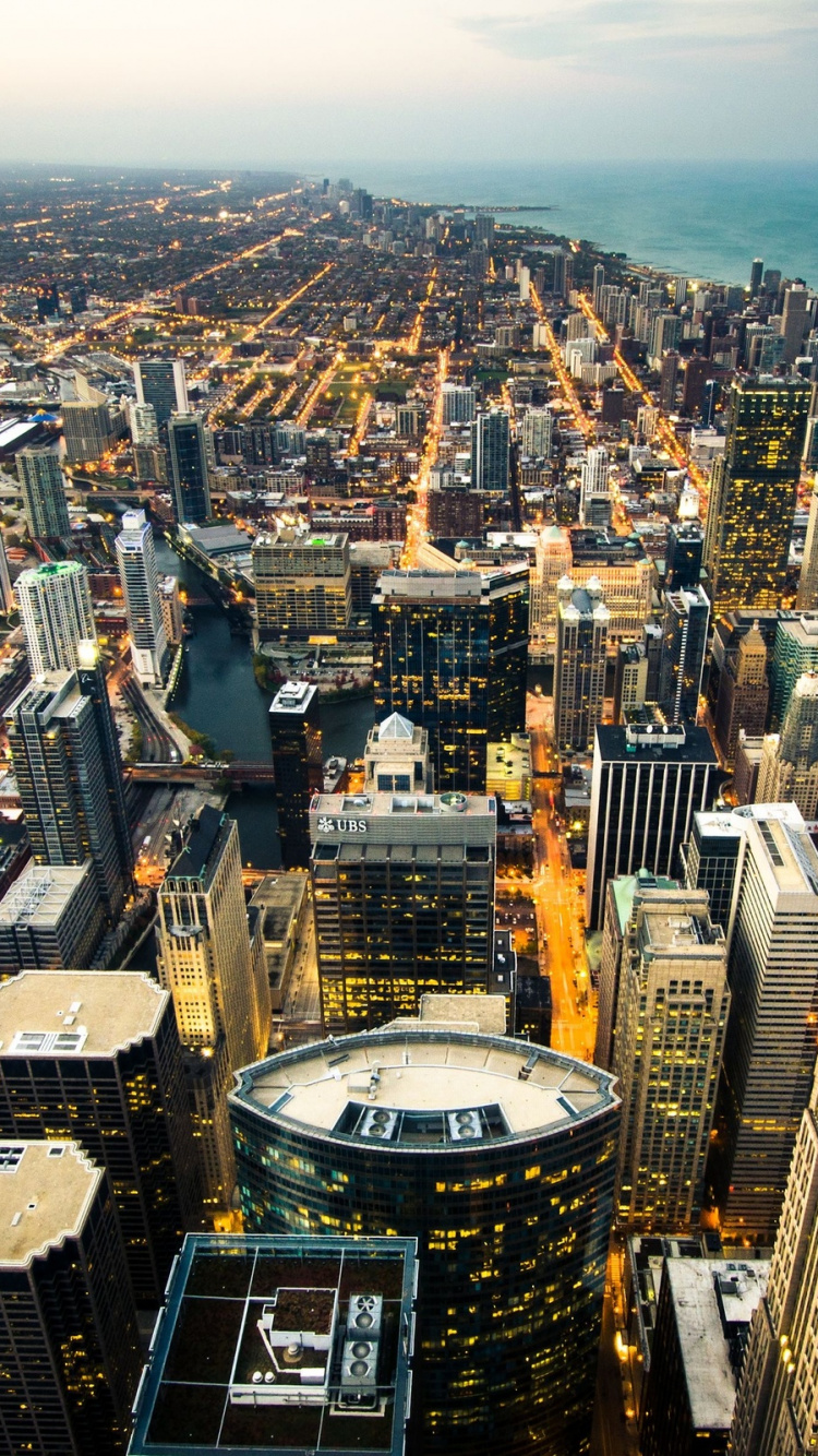 Aerial View of City Buildings During Daytime. Wallpaper in 750x1334 Resolution